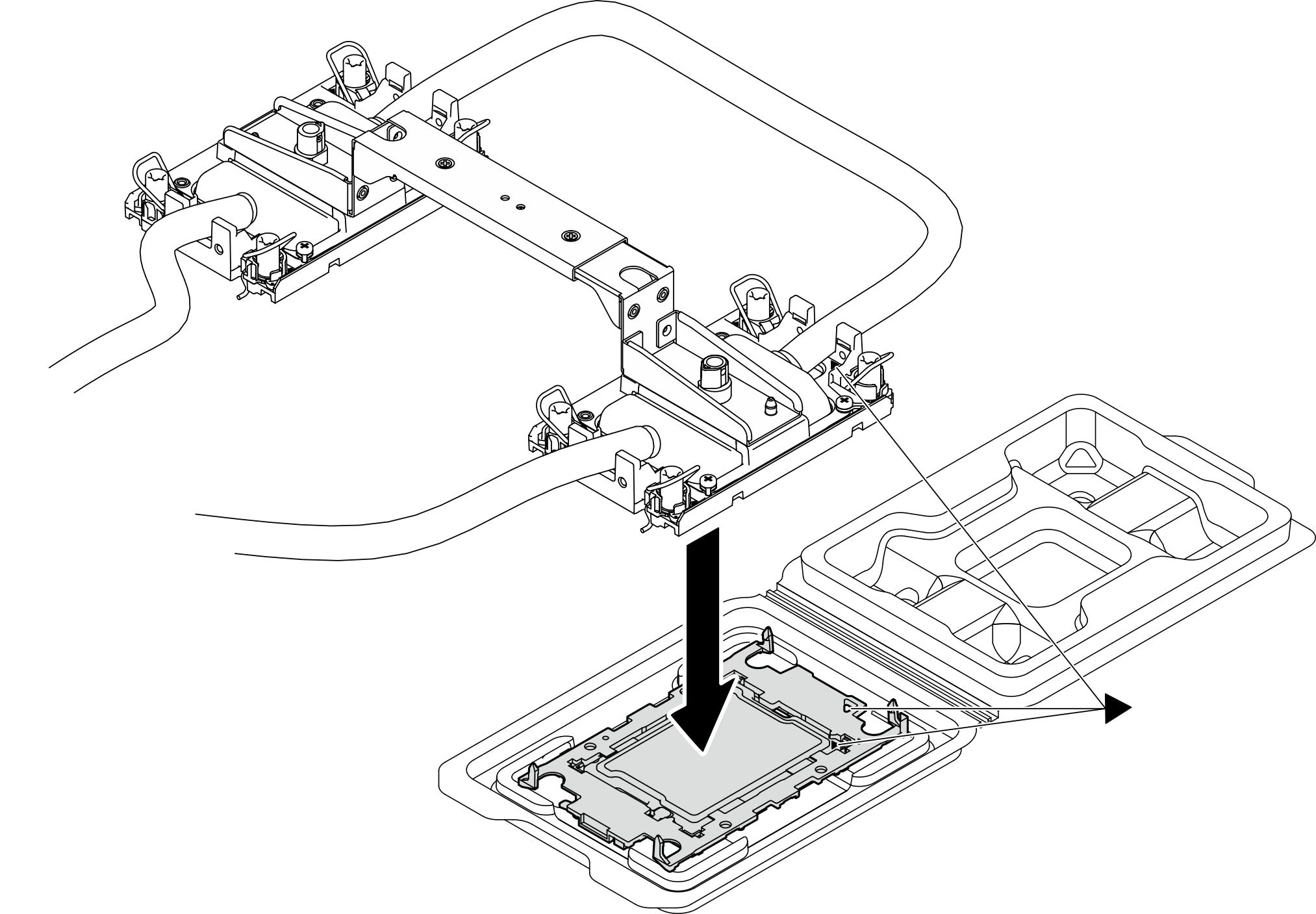 Assembling the processor with cold plate