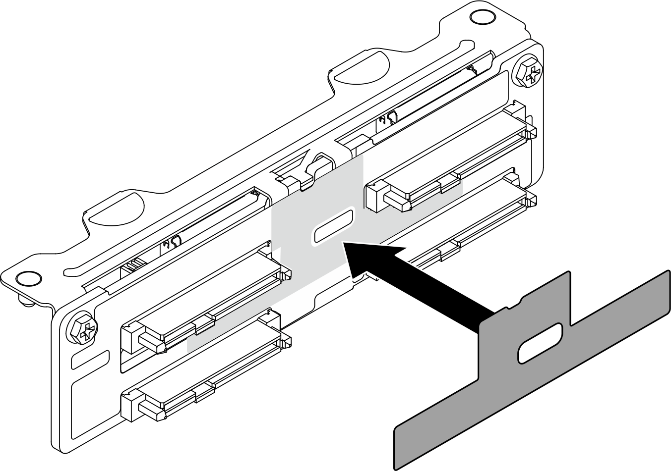 Rear drive backplane air baffle installation