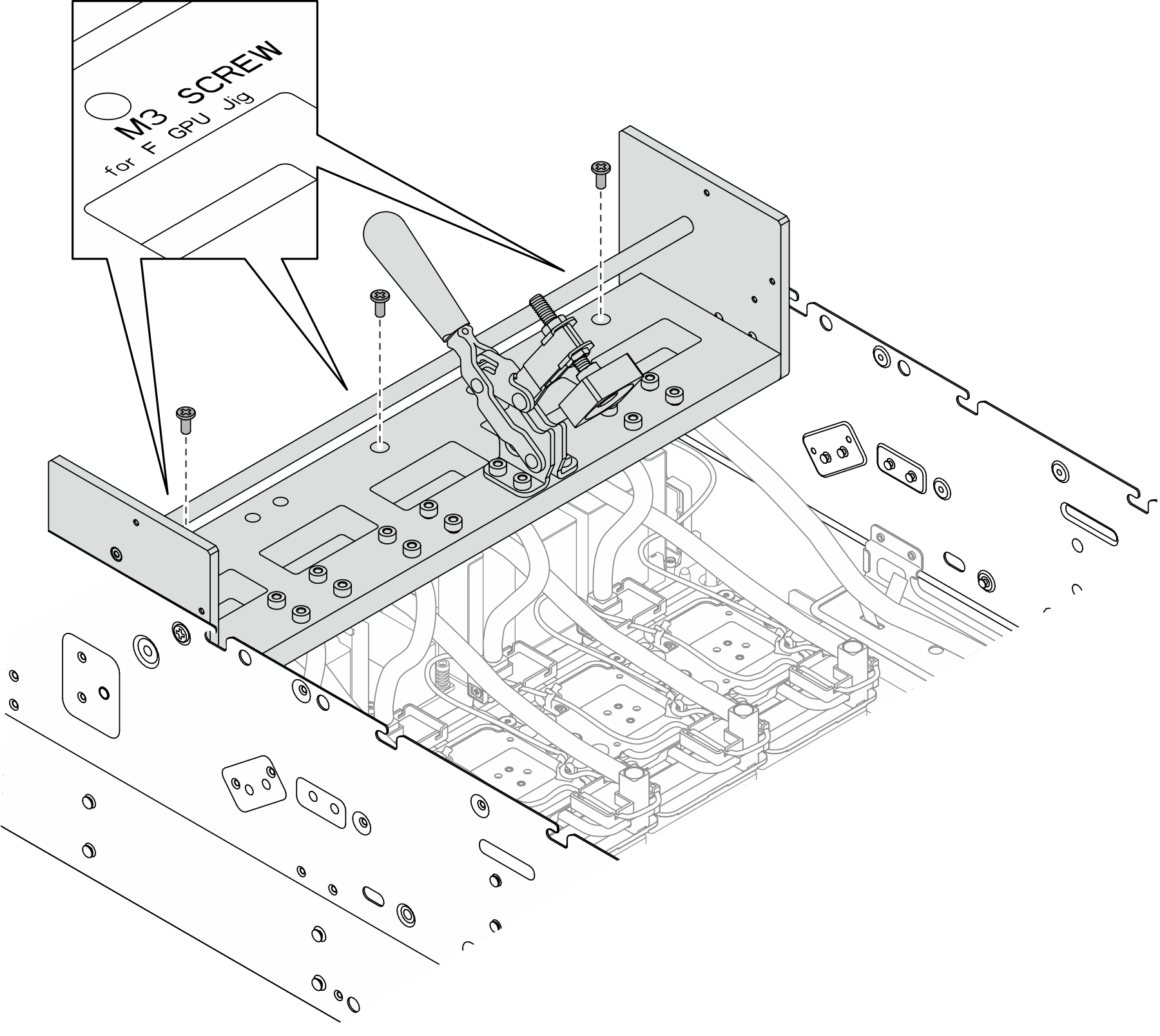 Securing the fixture to manifold