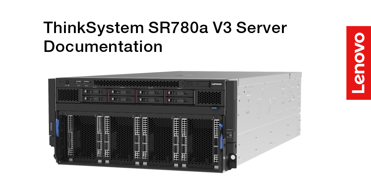 ThinkSystem SR780a V3 Server Product Image