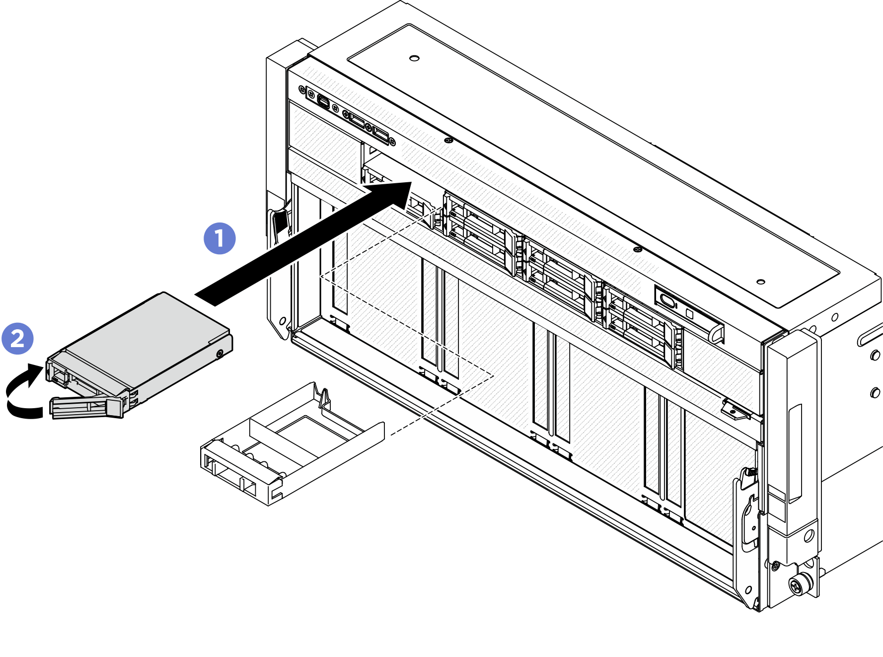 Installazione di un'unità hot-swap da 2,5