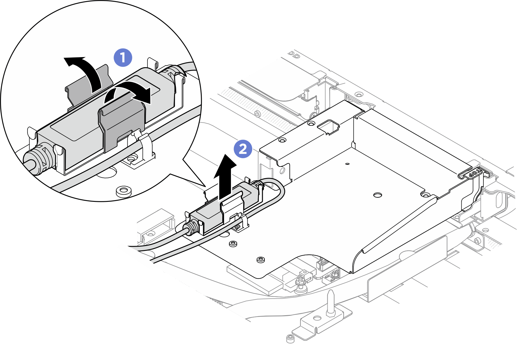 Disengage the leakage sensor module