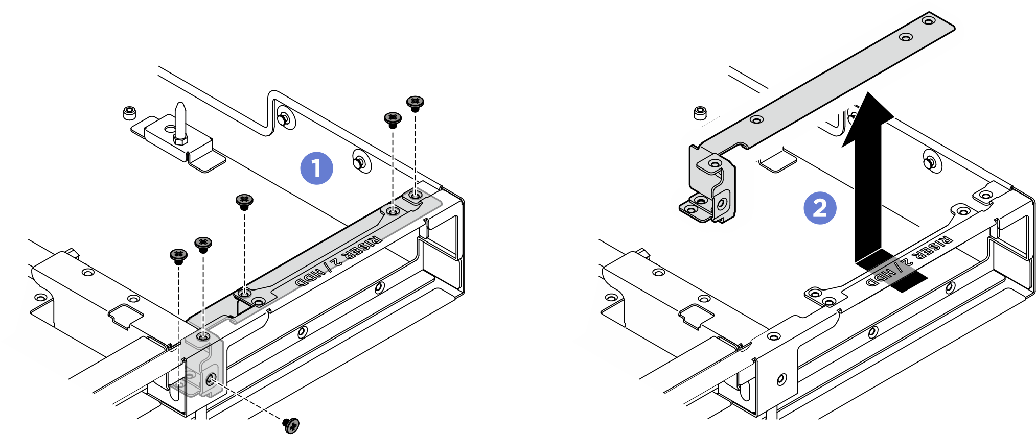 Removing the rear drive cage support bracket