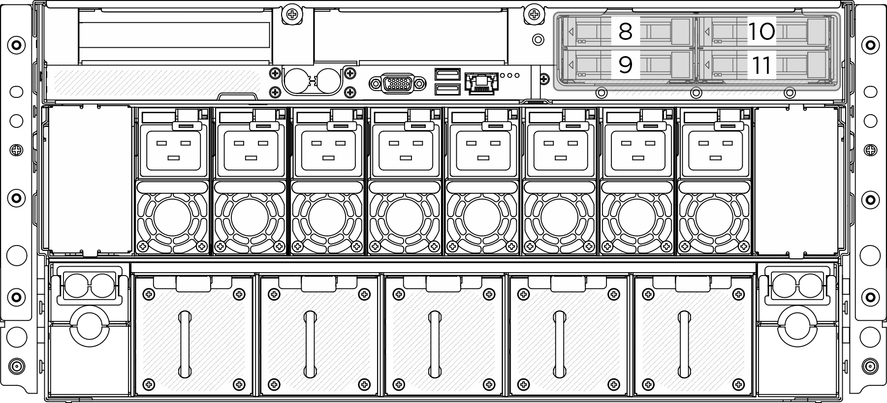 Rear 2.5-inch drive bay numbering