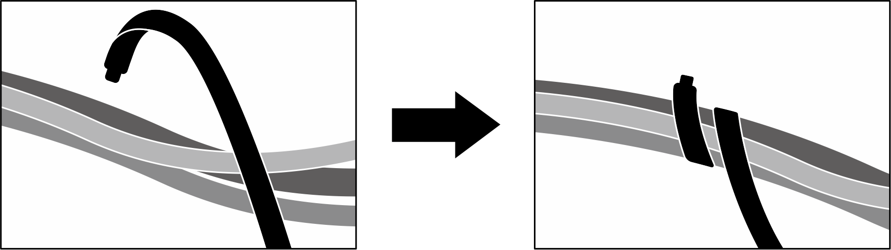 Securing cables with cable ties