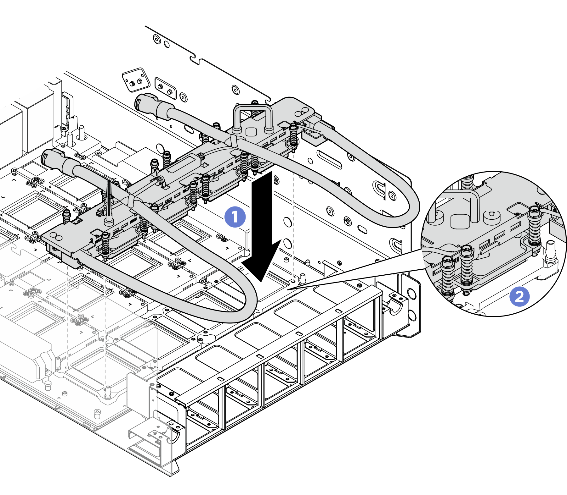 Installing the NVSwitch cold plate module