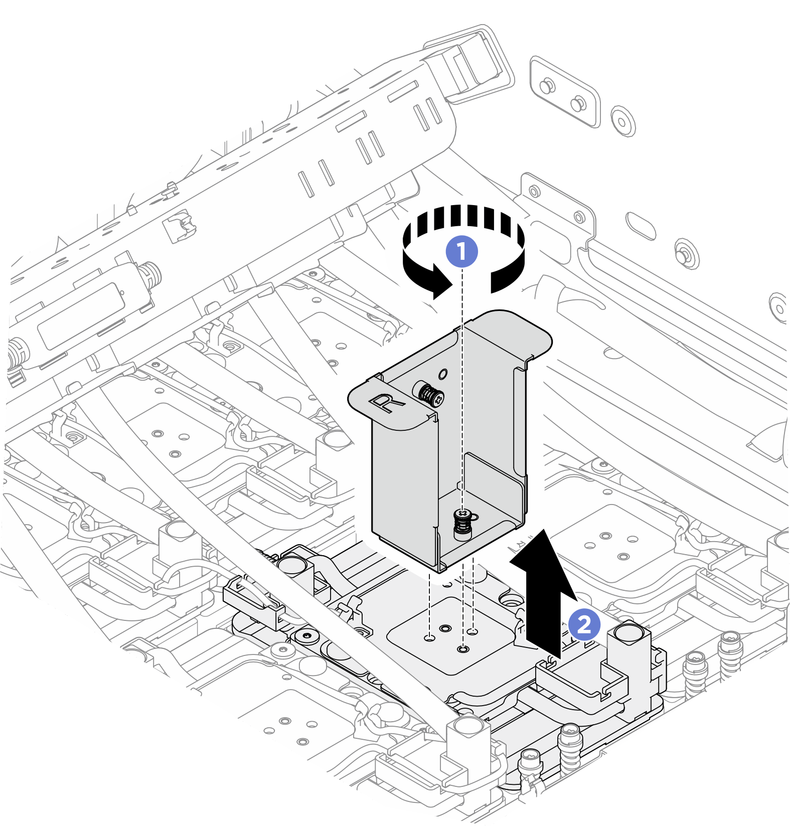 Removing the service bracket