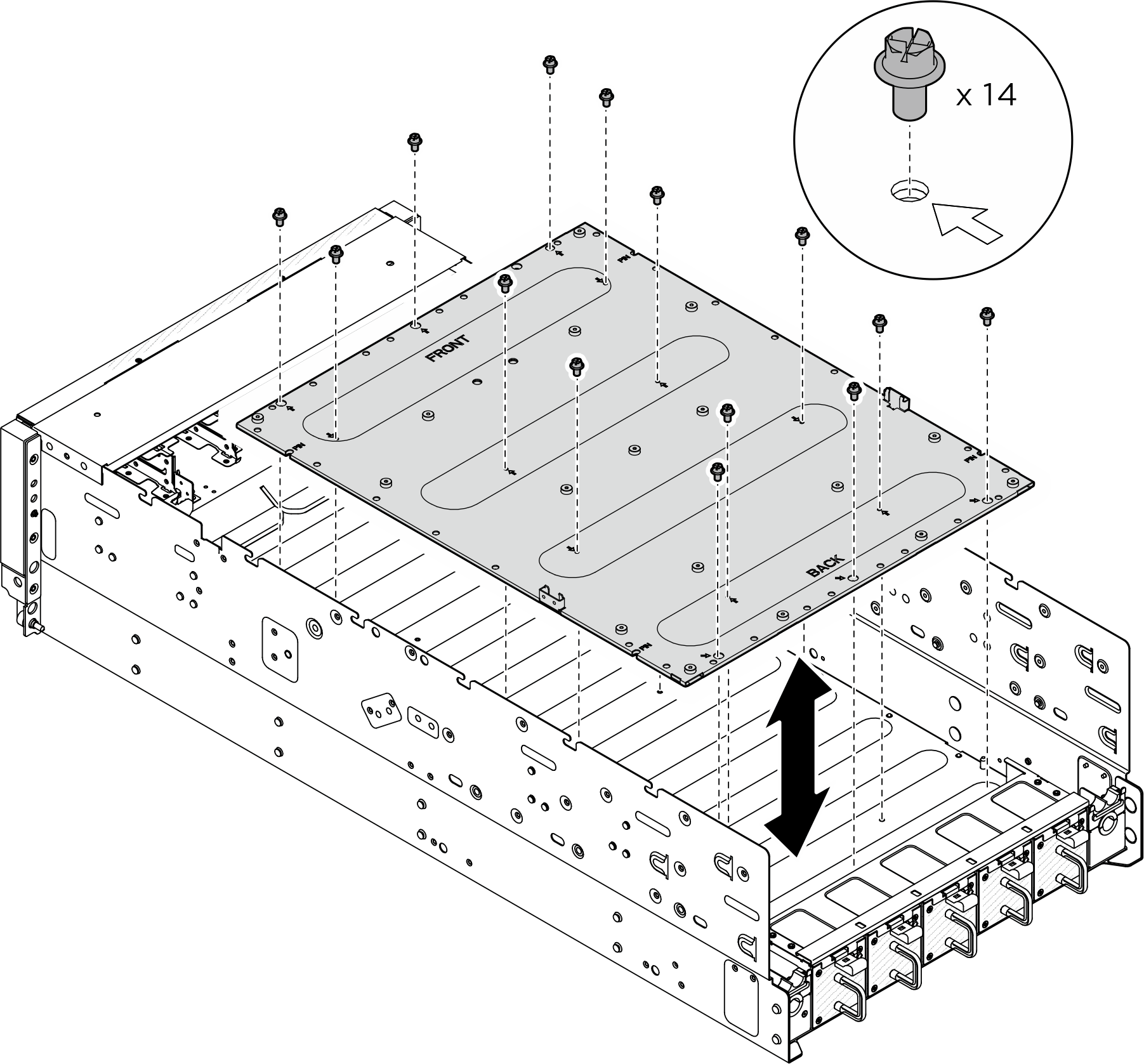 GPU complex adapter plate installation