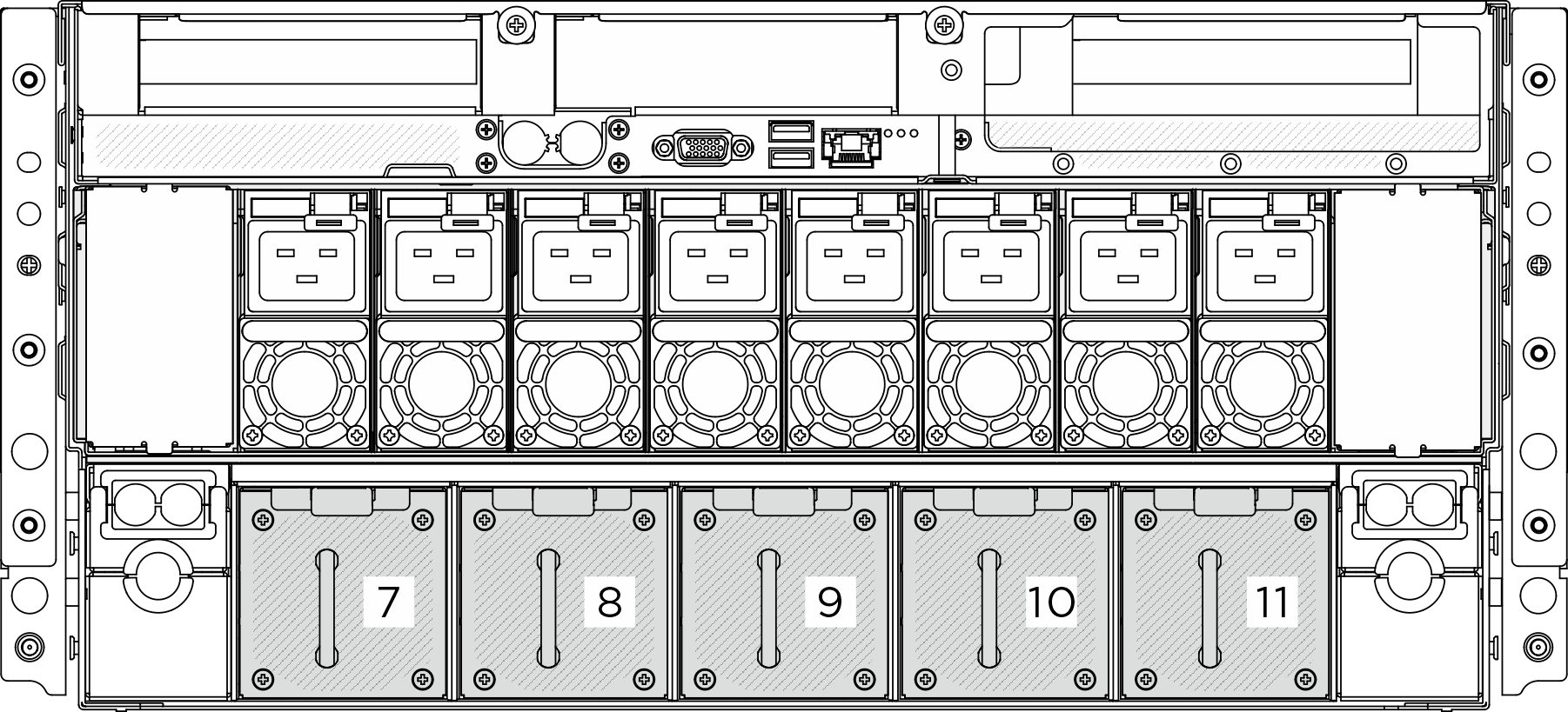 Rear fan numbering