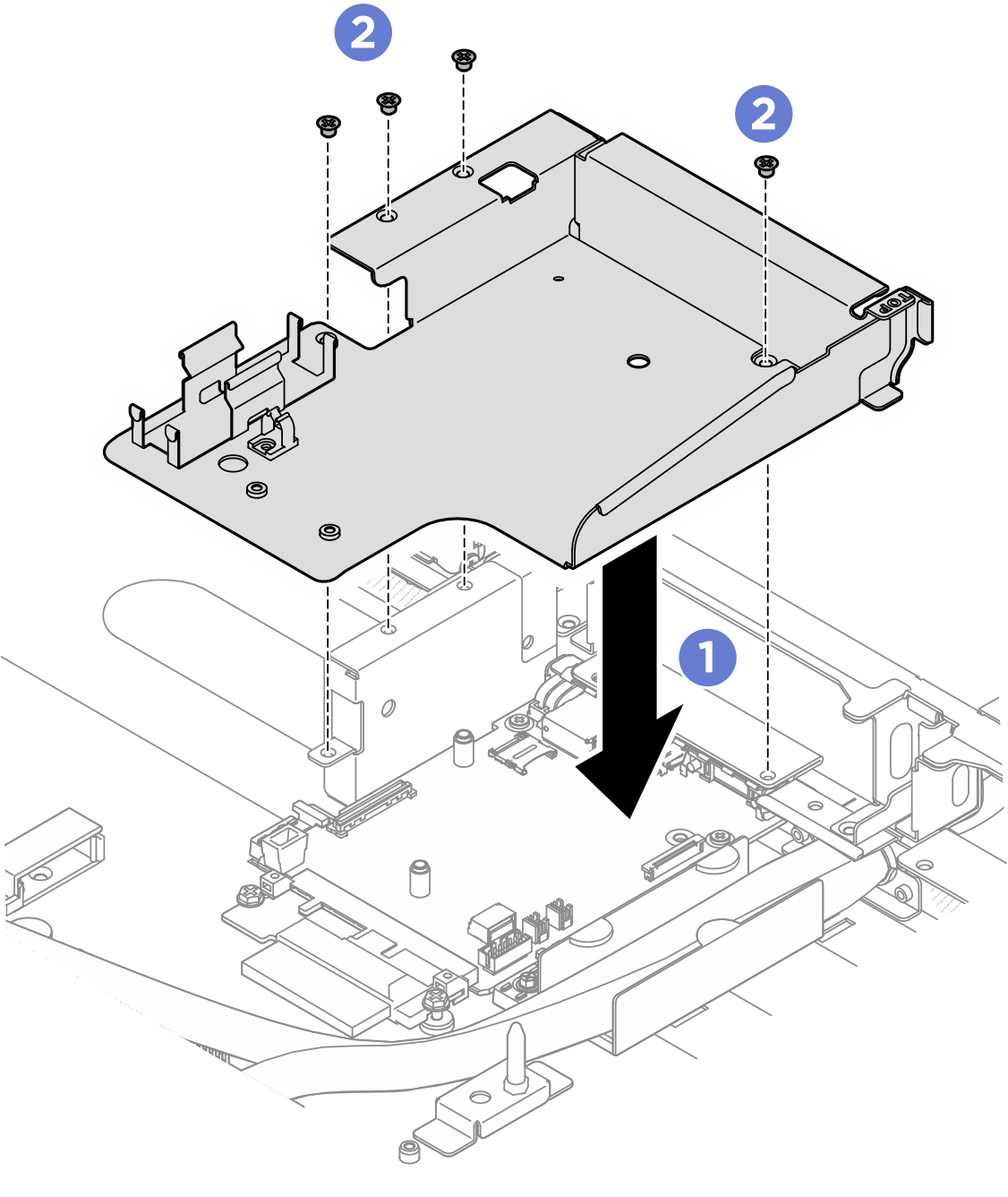 Installing the leakage sensor module holder bracket