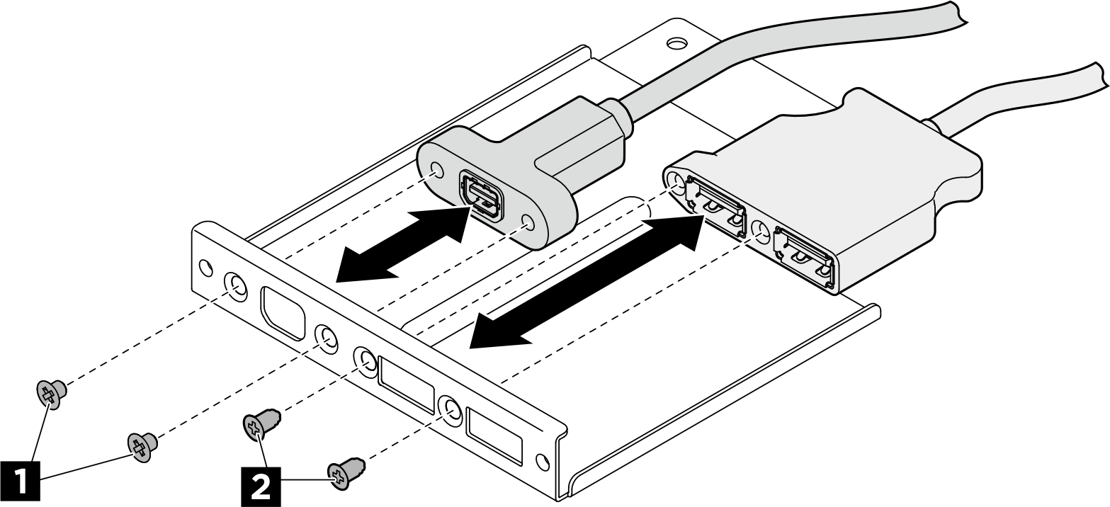 Front I/O module cables installation