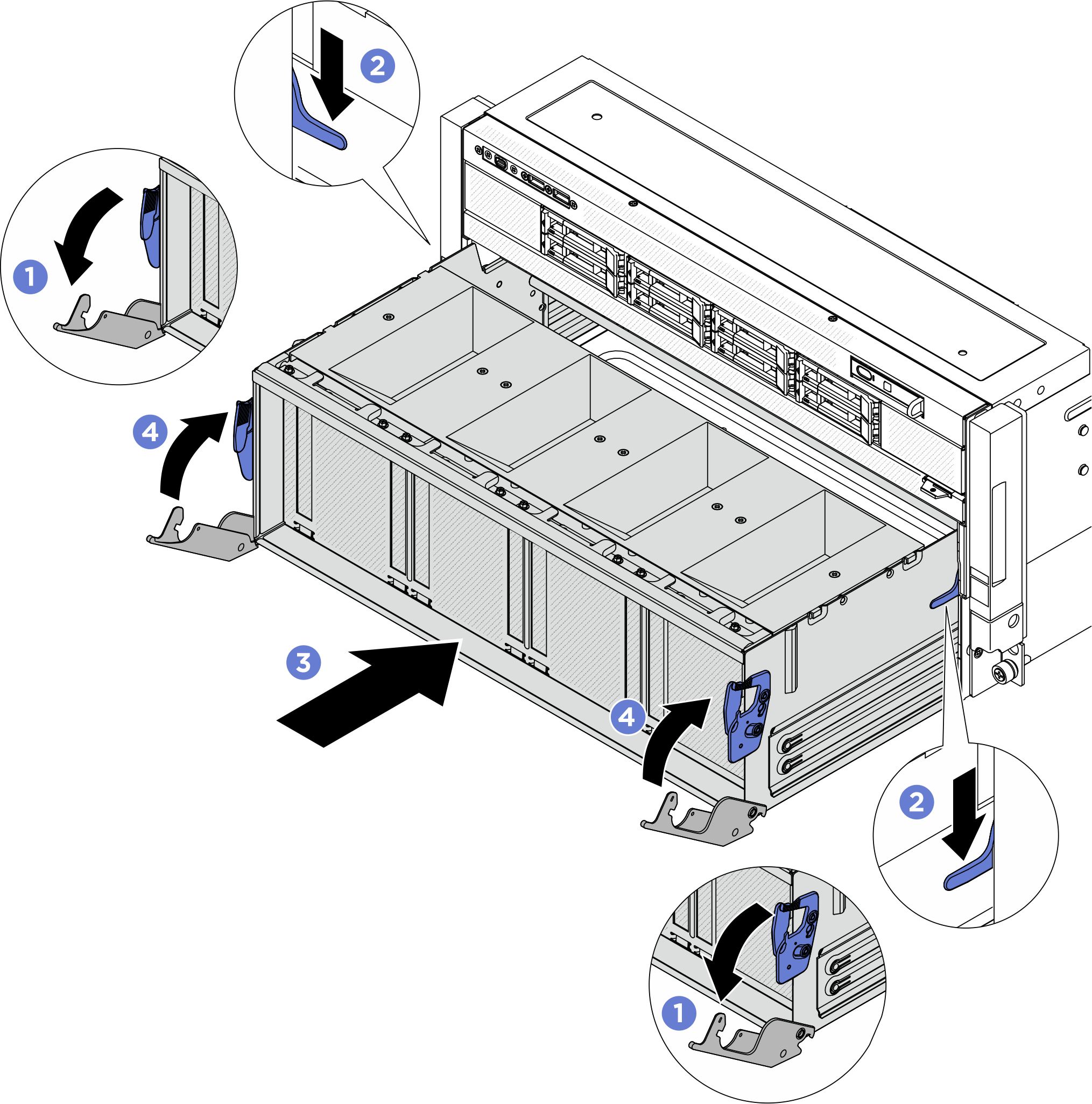 PCIe switch shuttle installation