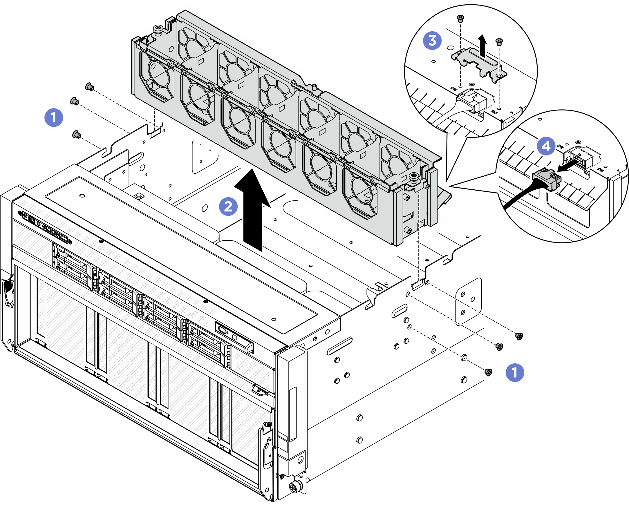 Removing the fan cage