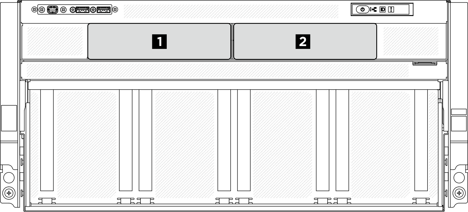 Front 2.5-inch drive backplane numbering