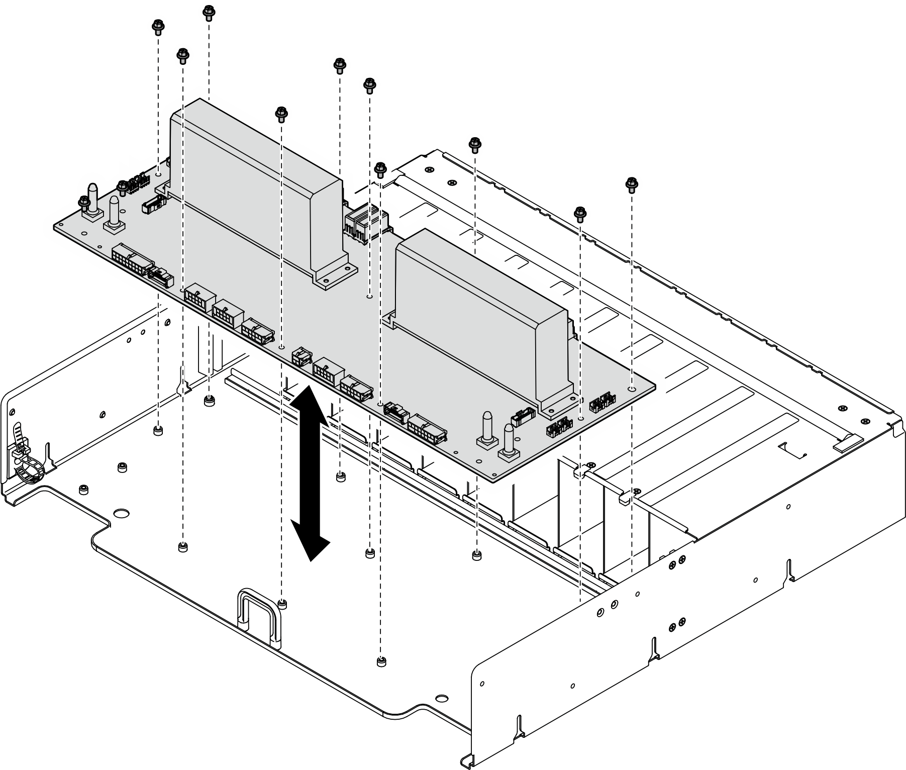 Power distribution board removal