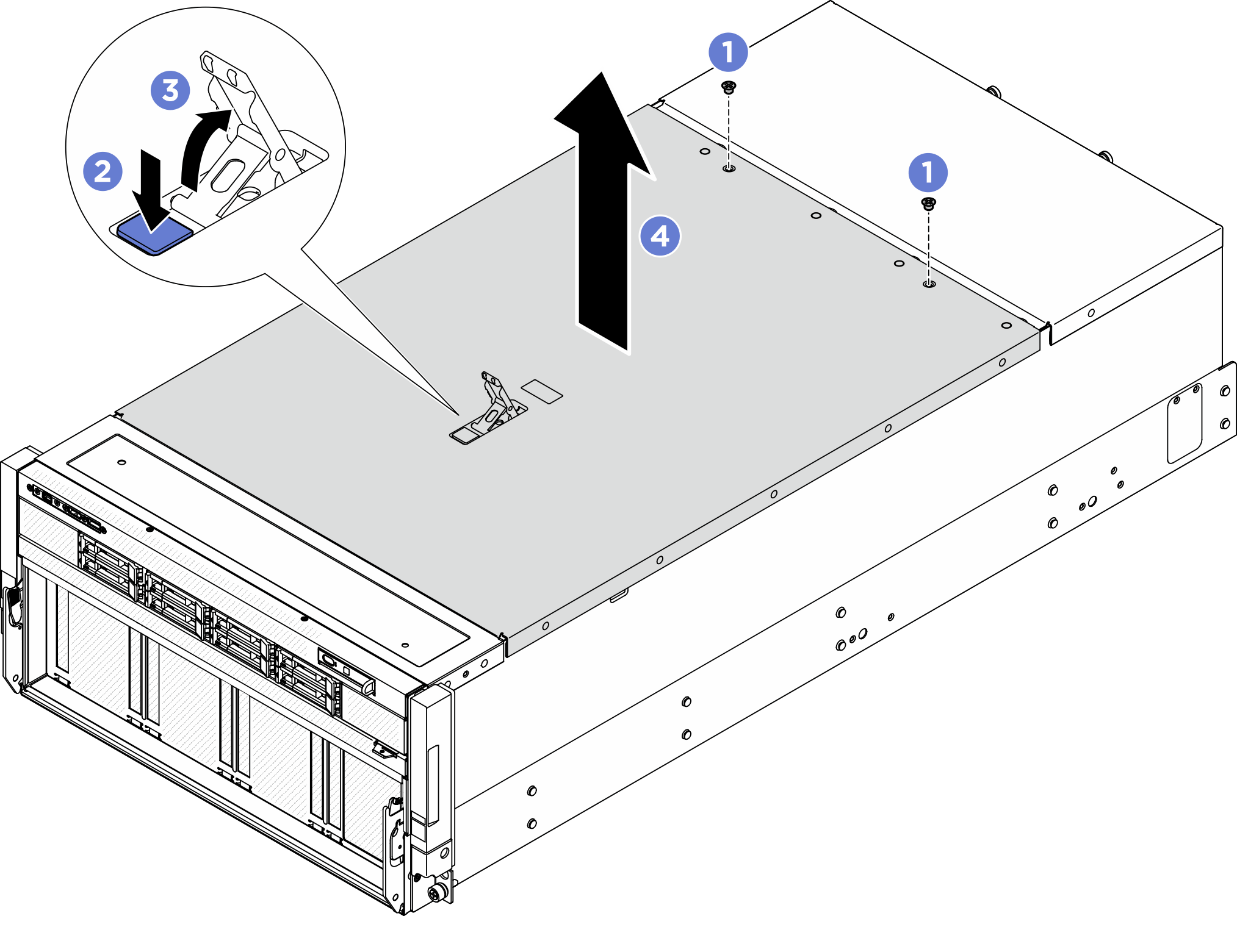 Removing front top cover