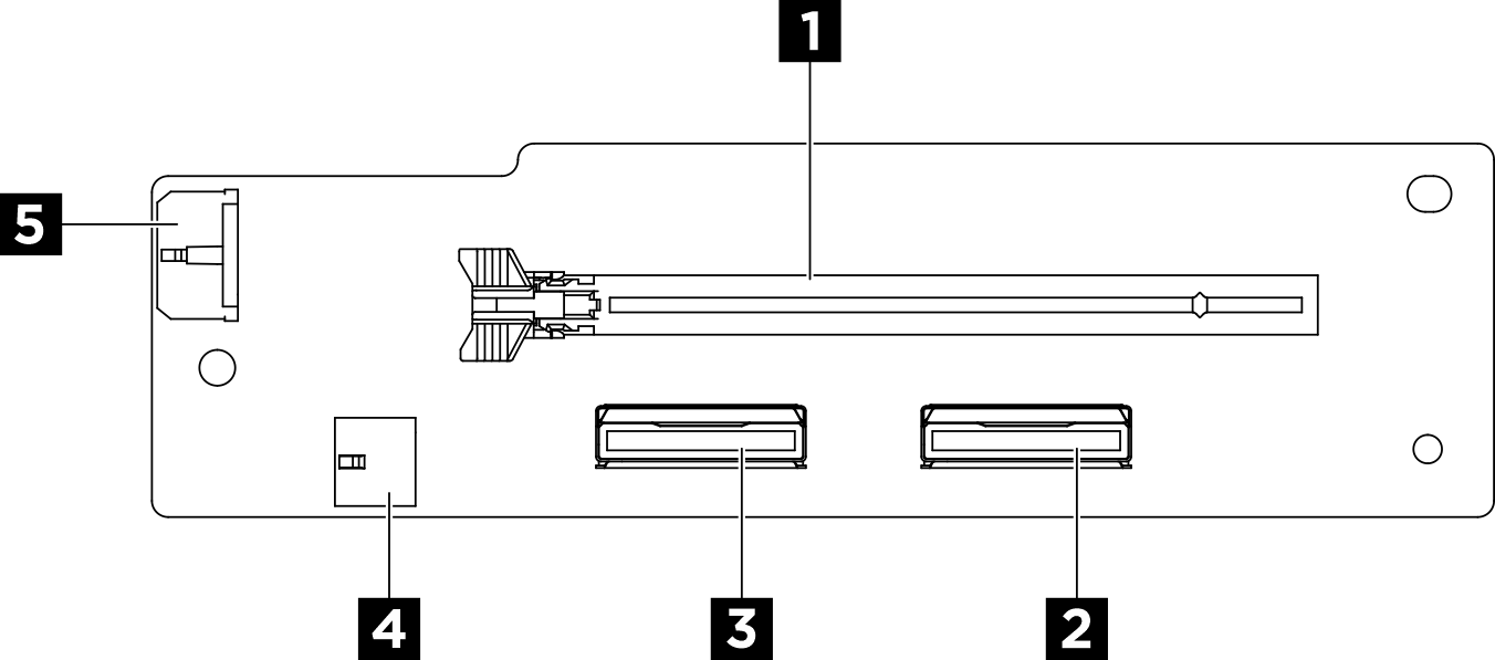 PCIe riser card connector