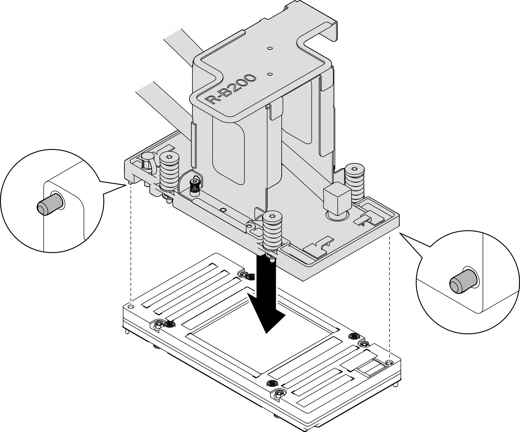 Placing the GPU cold plate