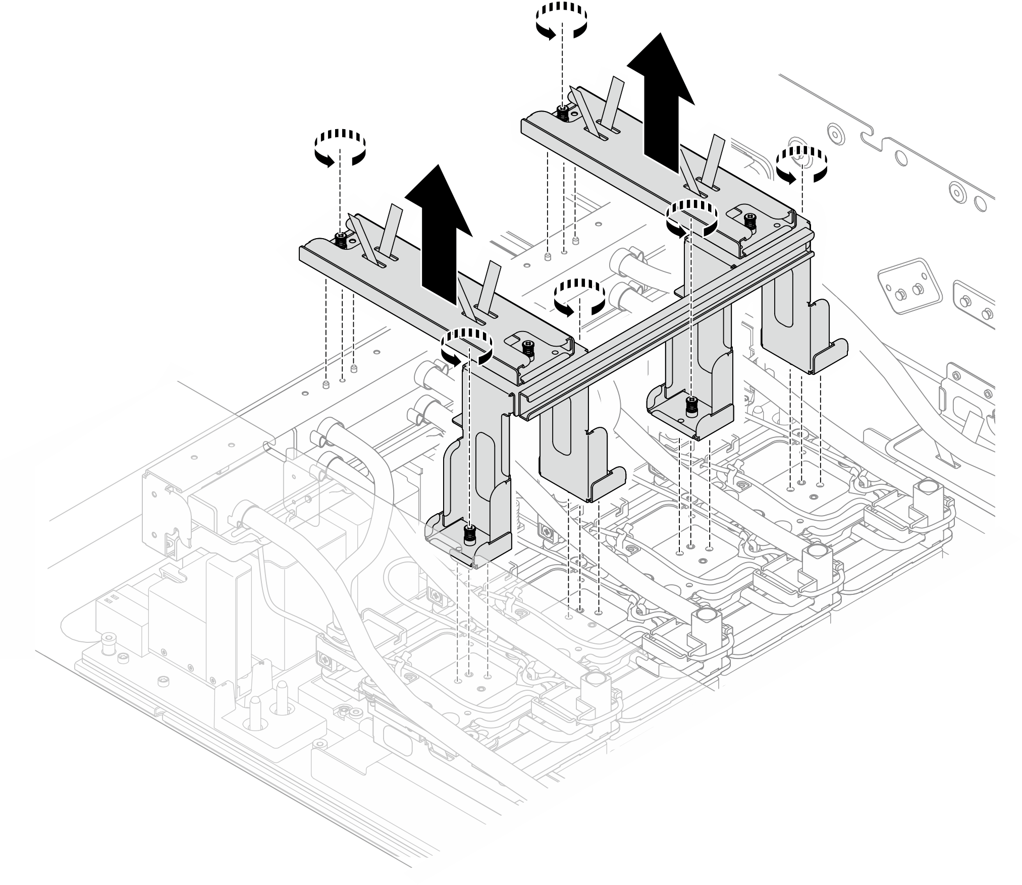 Removing the shipping brackets