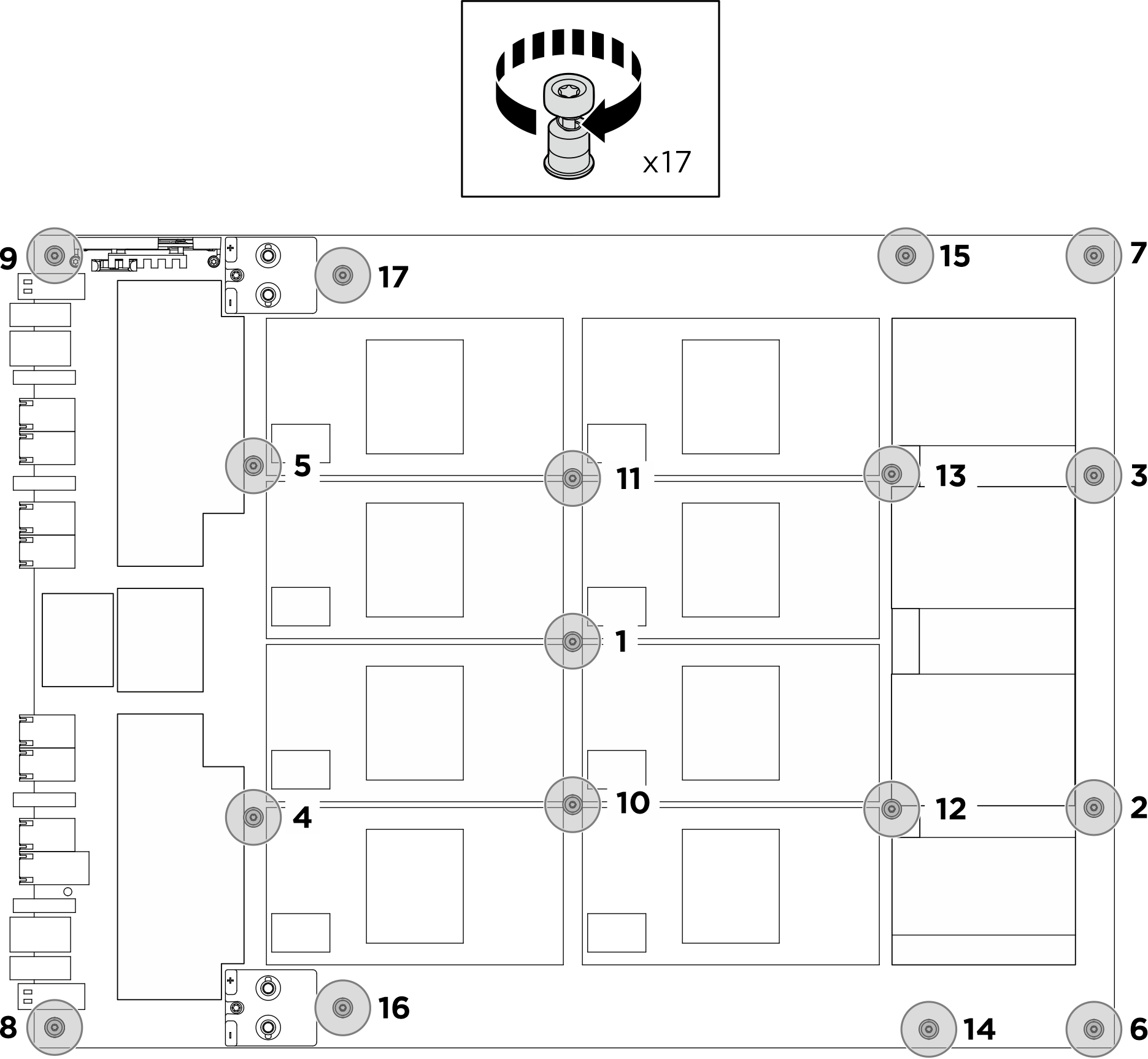 Screw installation