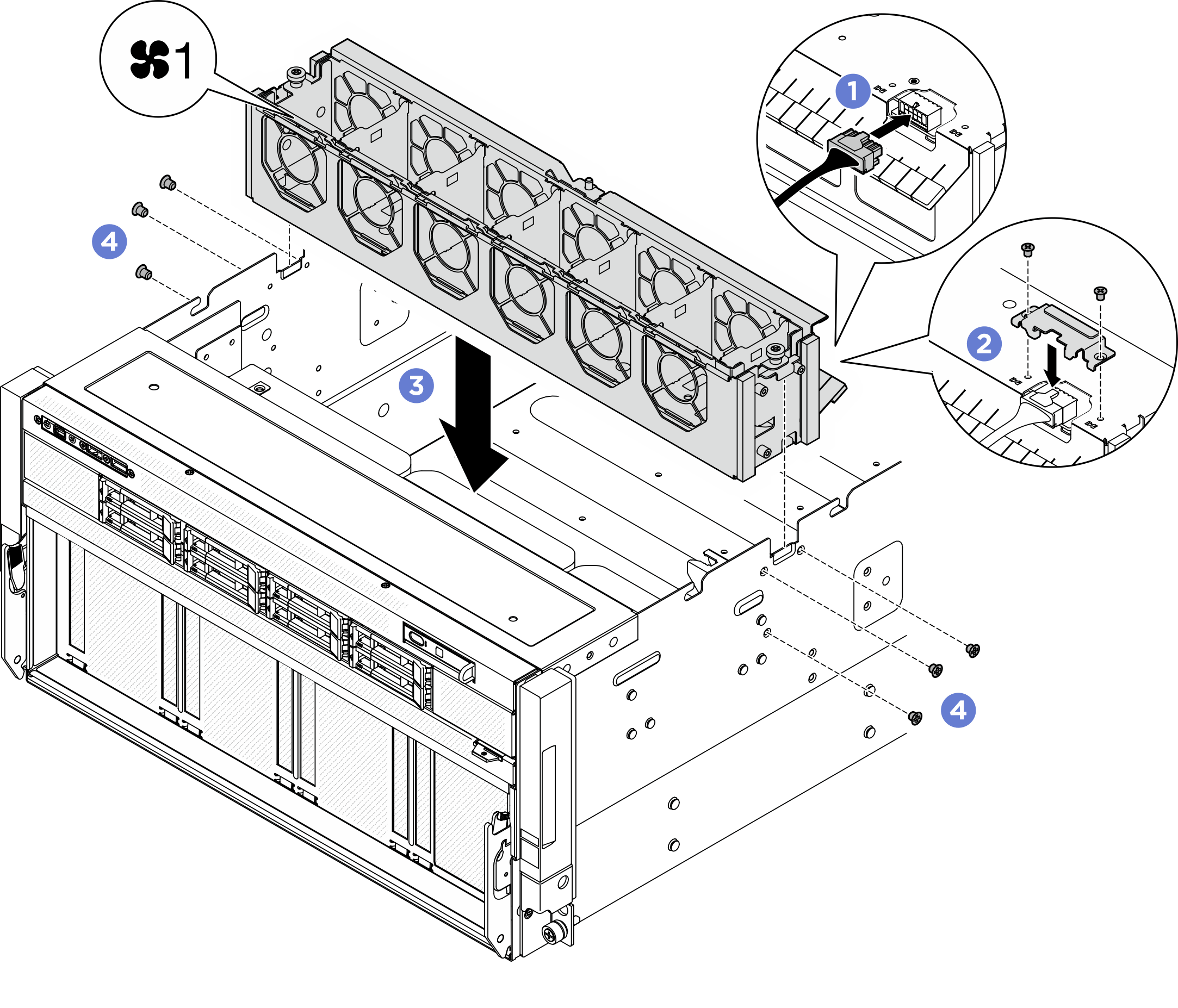 Installing fan cage