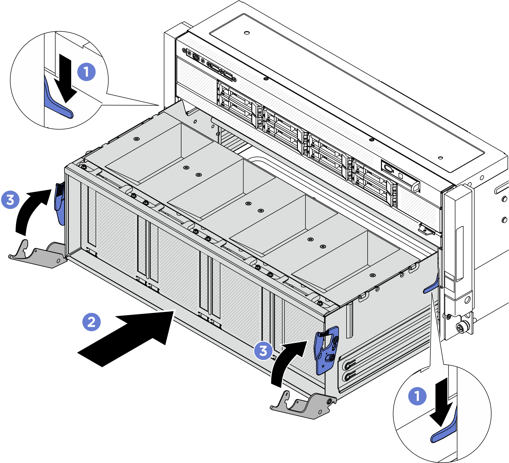 PCIe switch shuttle installation