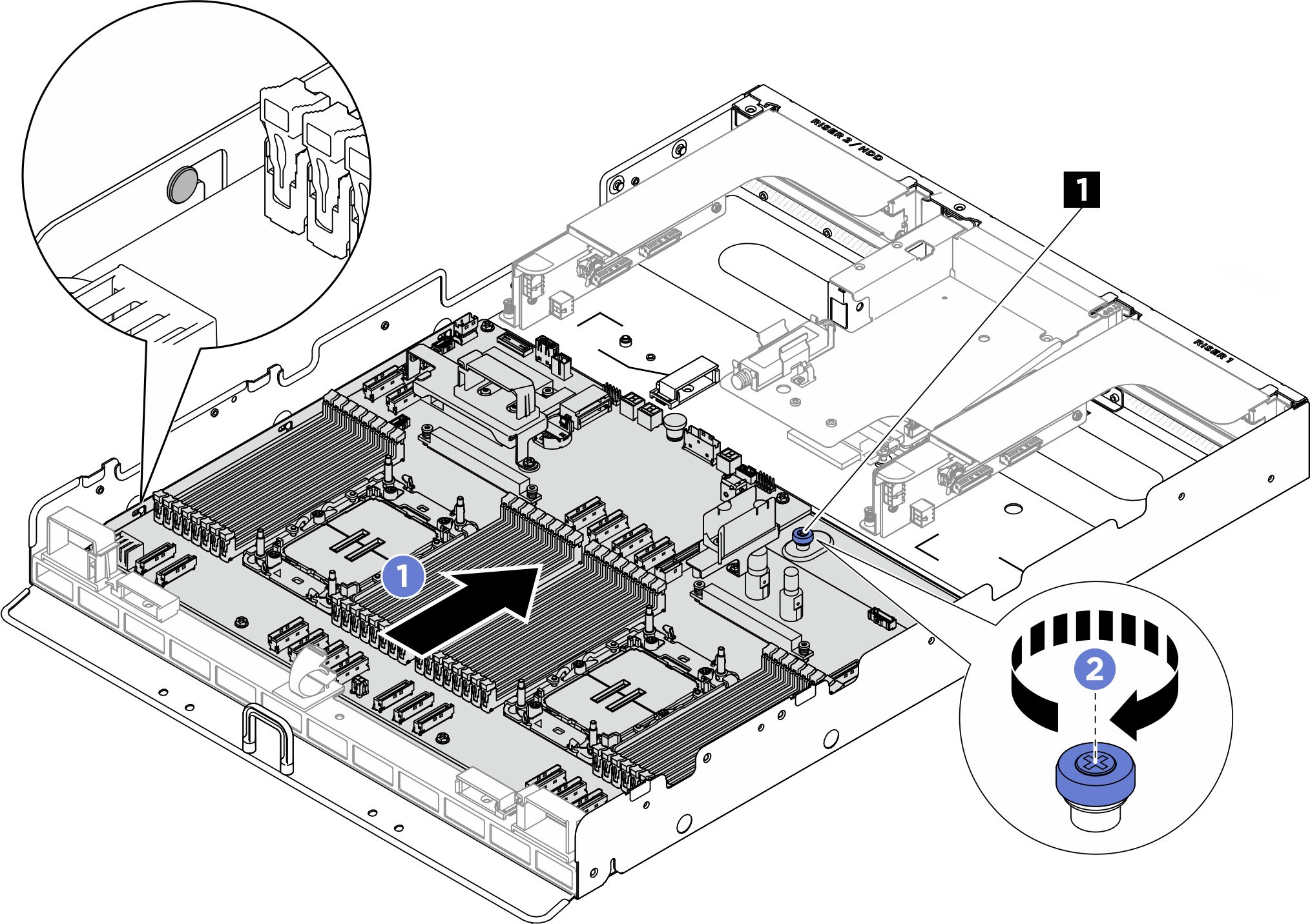 Securing the system board