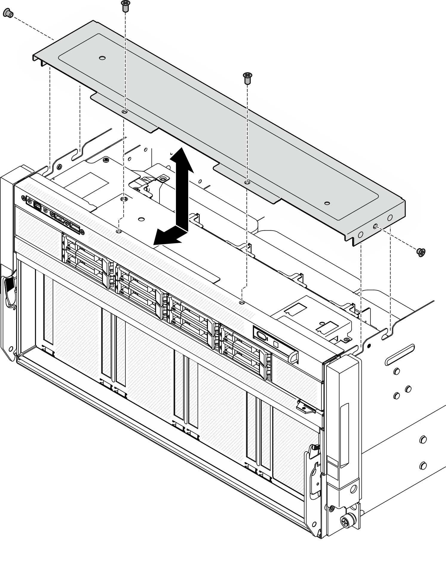 Installing the I/O cover