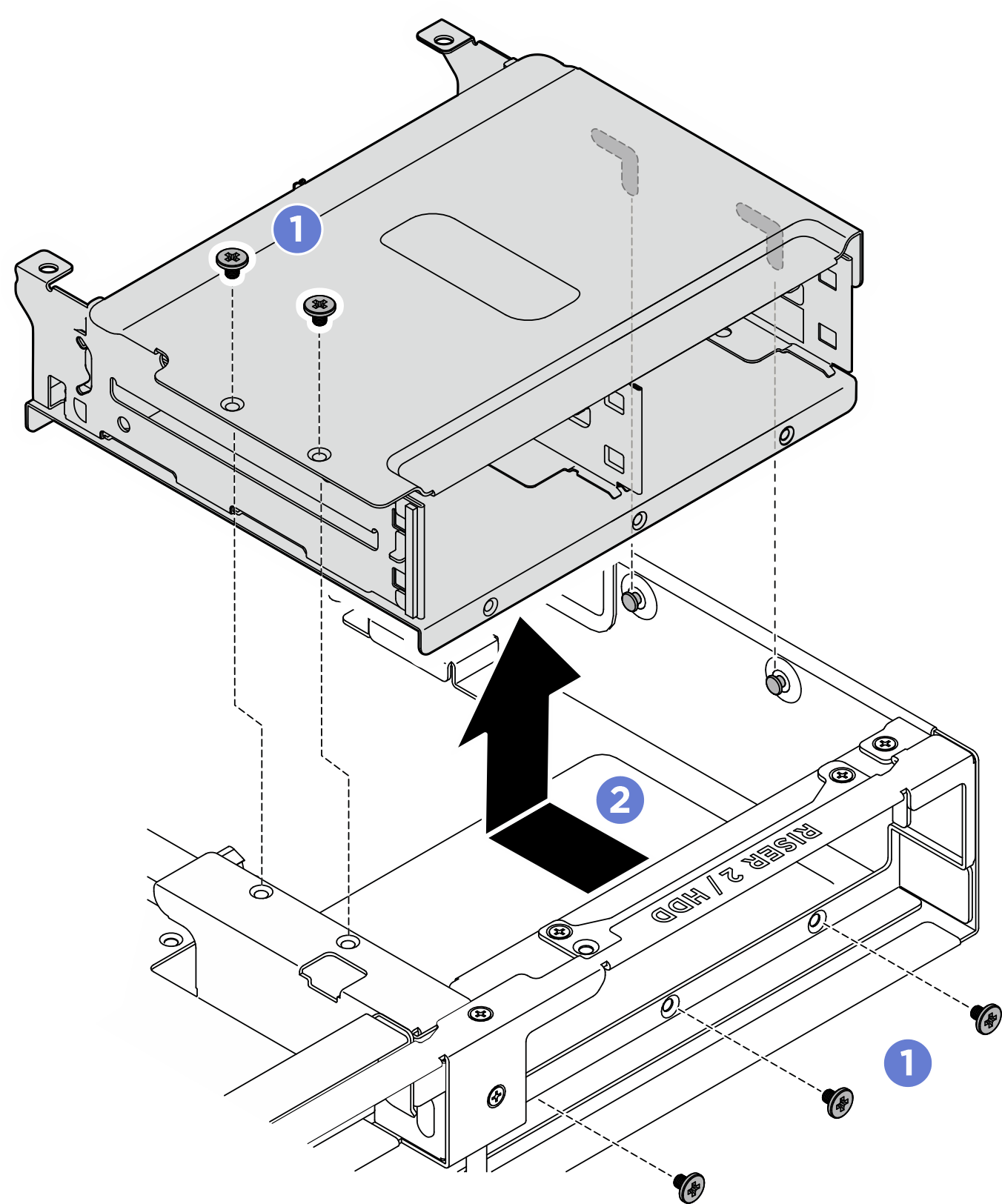 Removing the rear drive cage