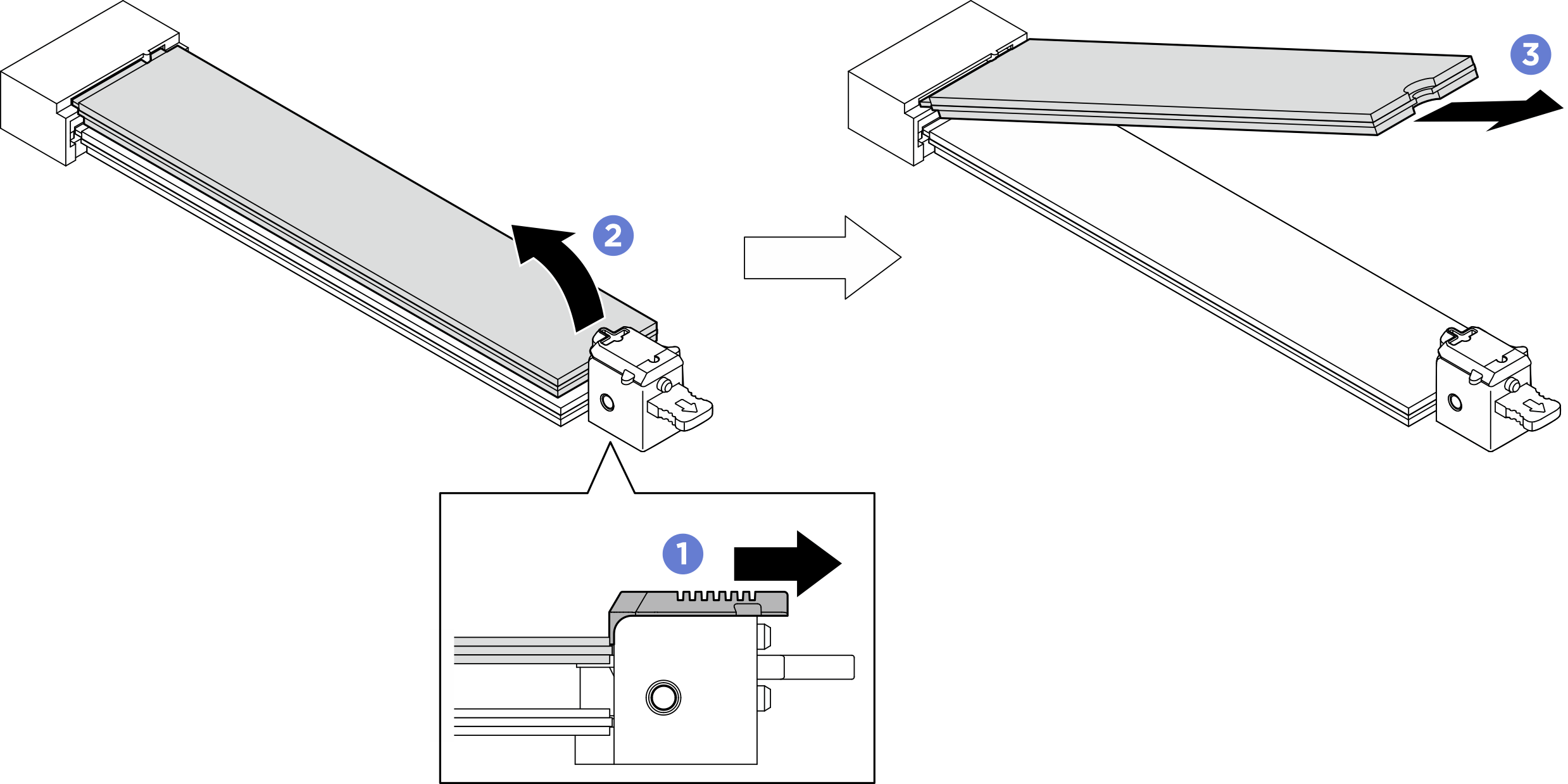 Removing upper M.2 drive