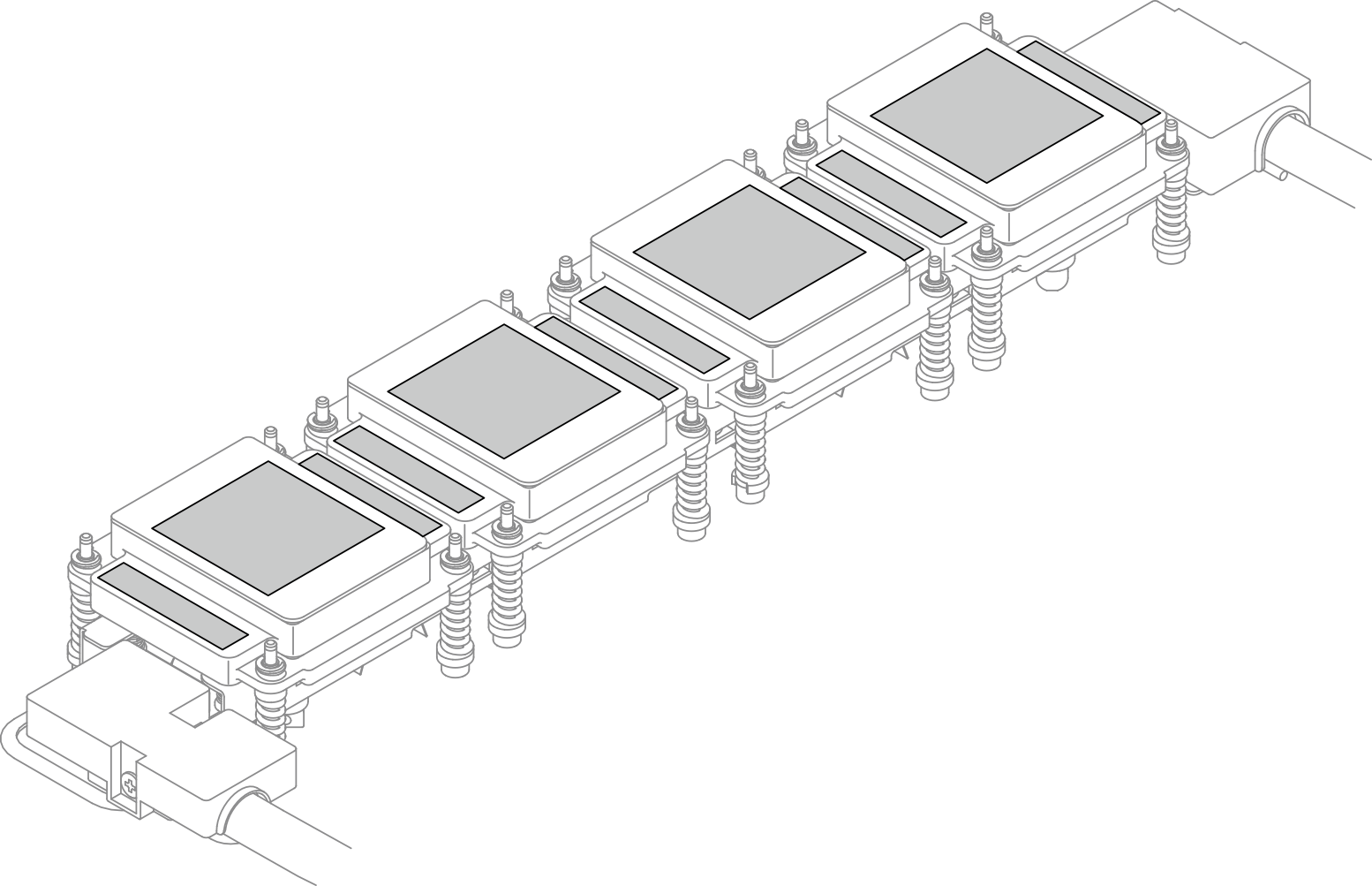 Wiping PCM and putty pads off from the cold plates