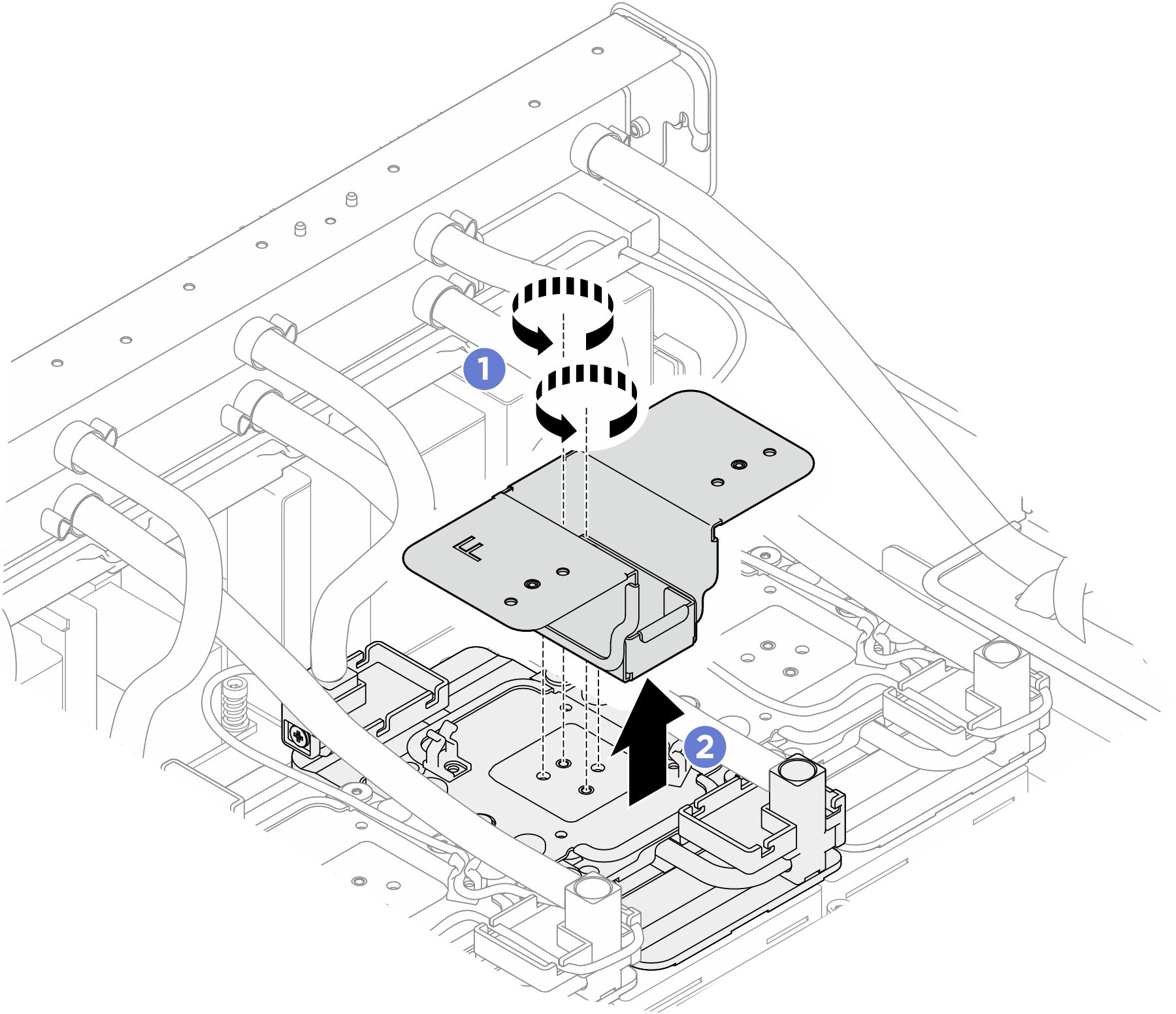 Removing the service bracket