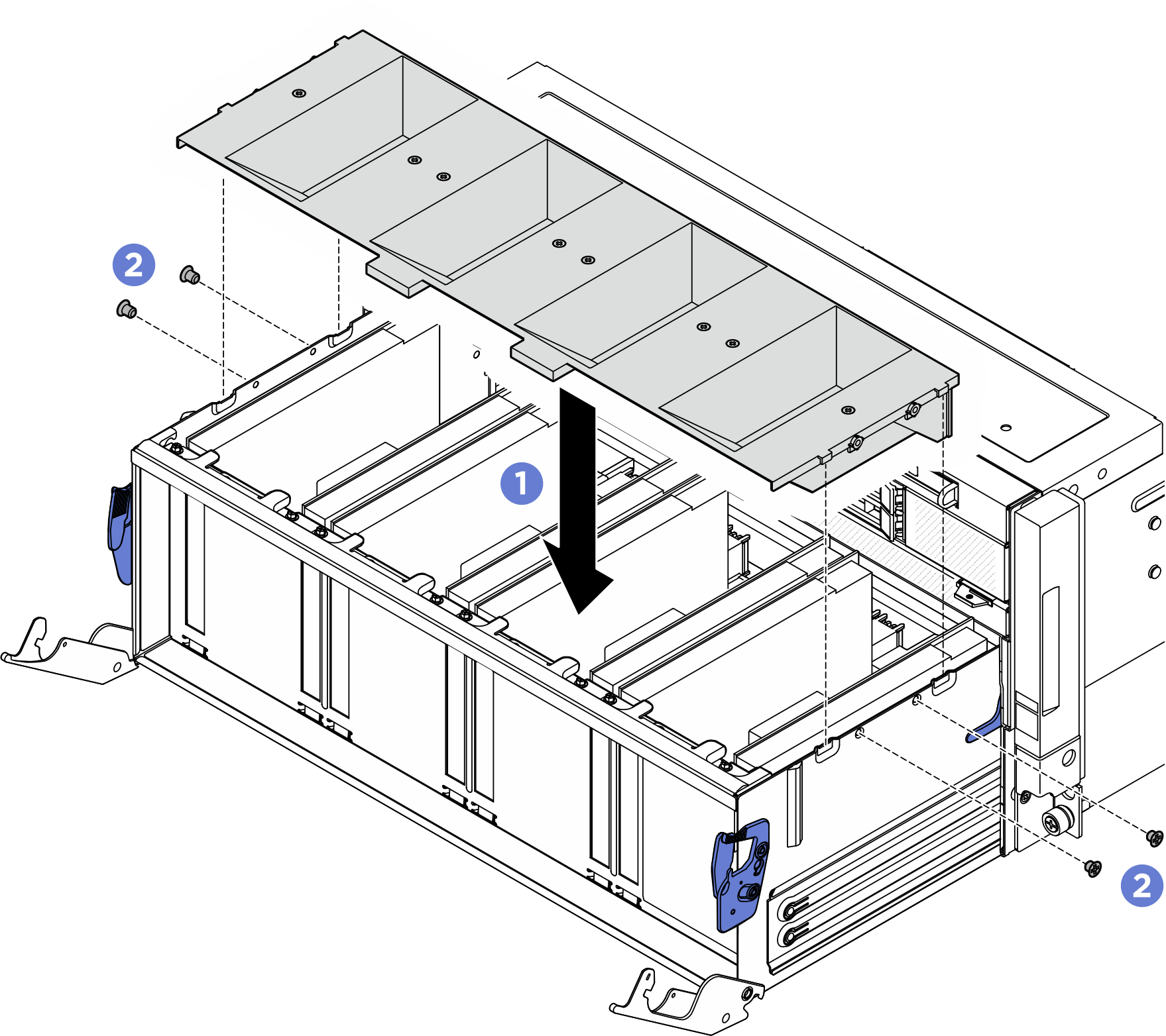 Installing air baffle