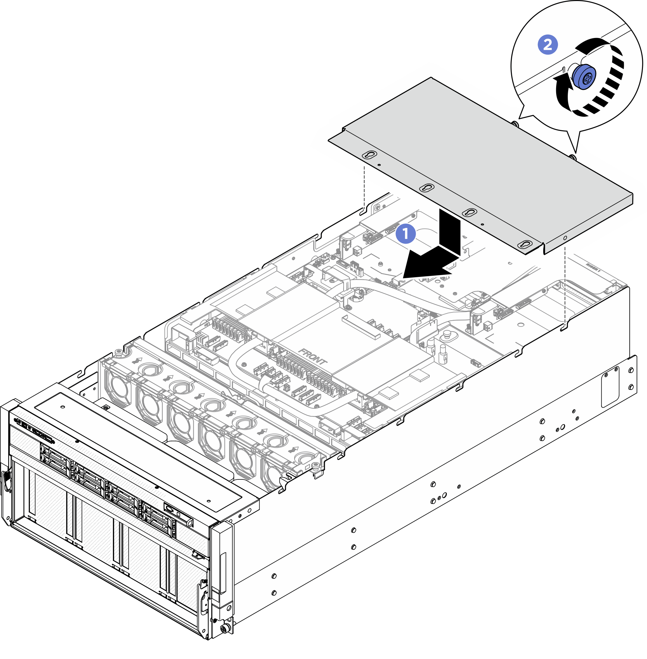 Installing rear top cover