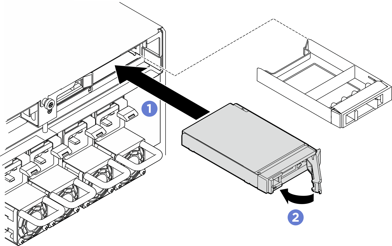 Rear 2.5-inch hot-swap drive installation