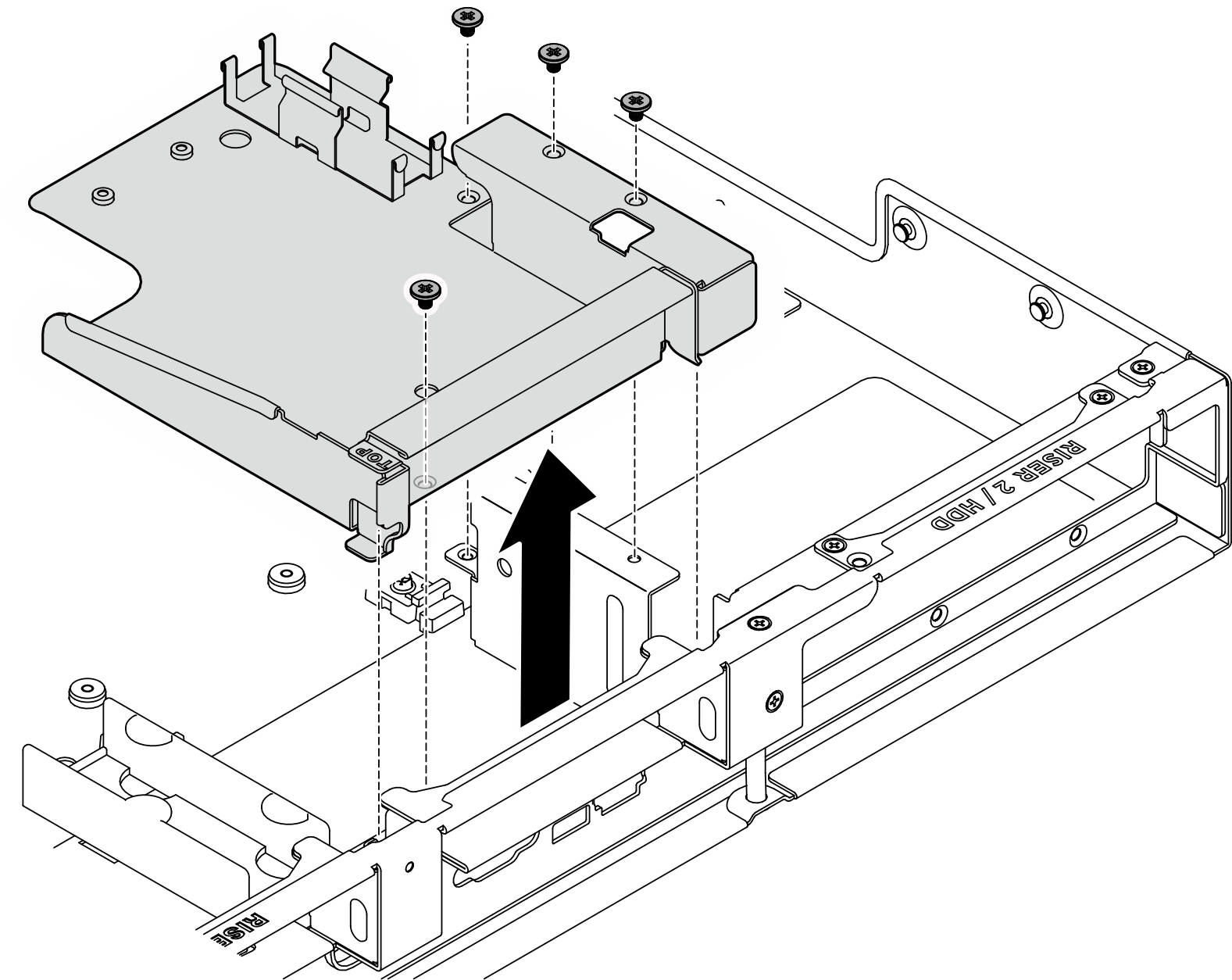 Removing the leakage sensor module bracket