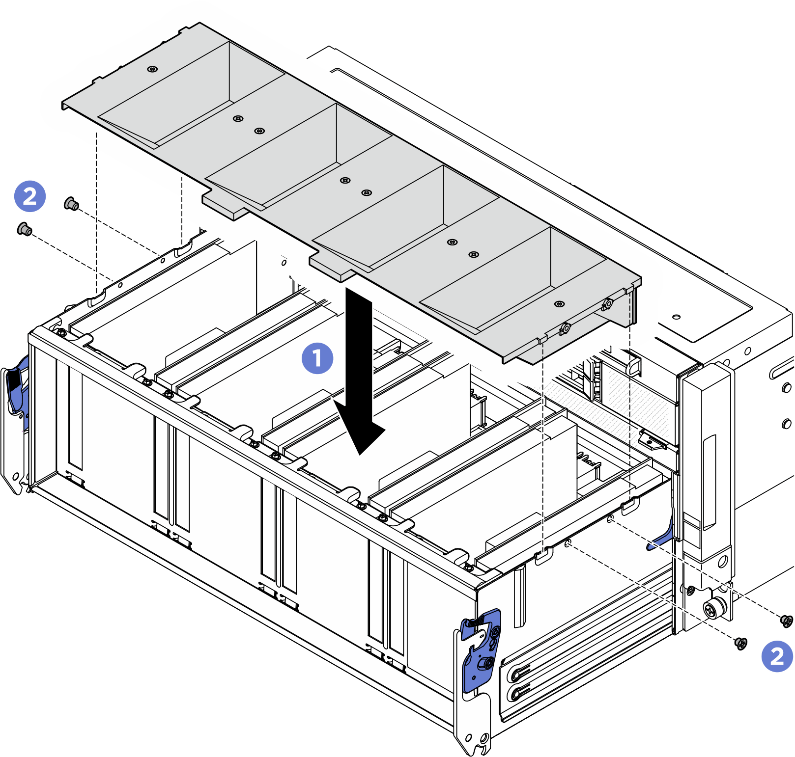 Installing air baffle