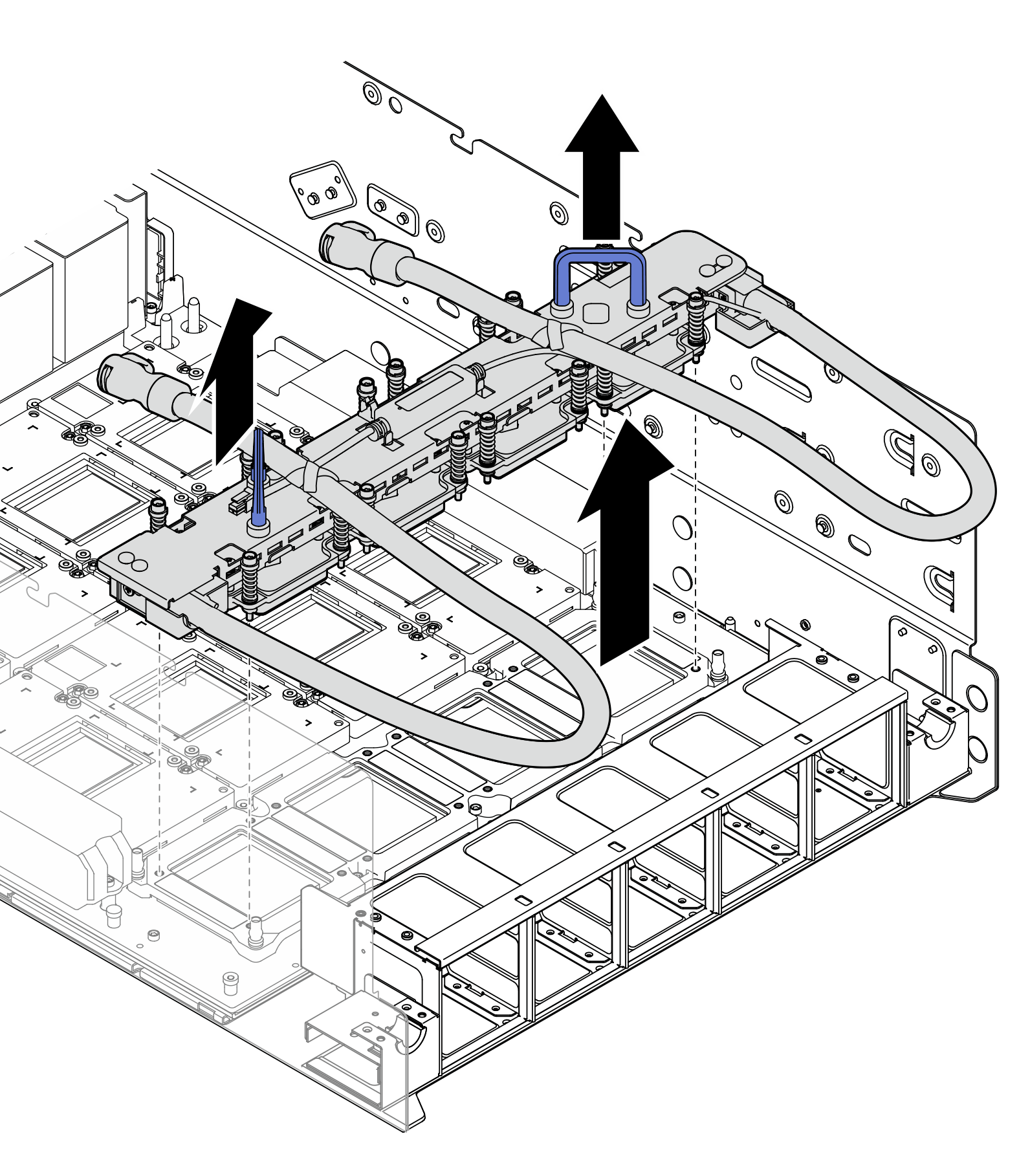 Removing the NVSwitch cold plate module