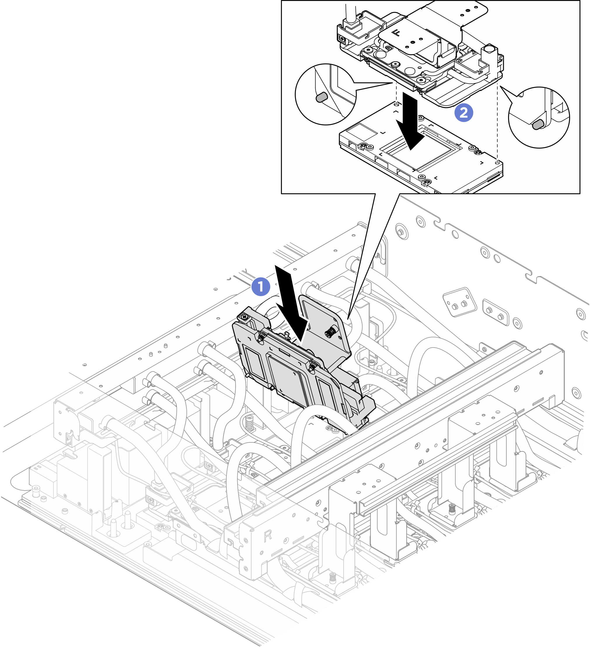 Placing the GPU cold plate