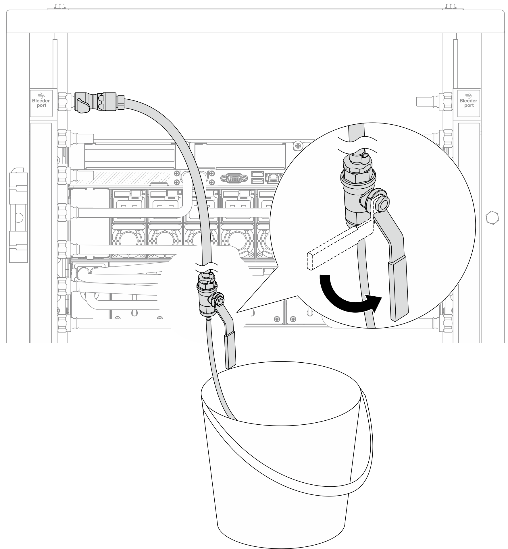 Opening the bleeder kit