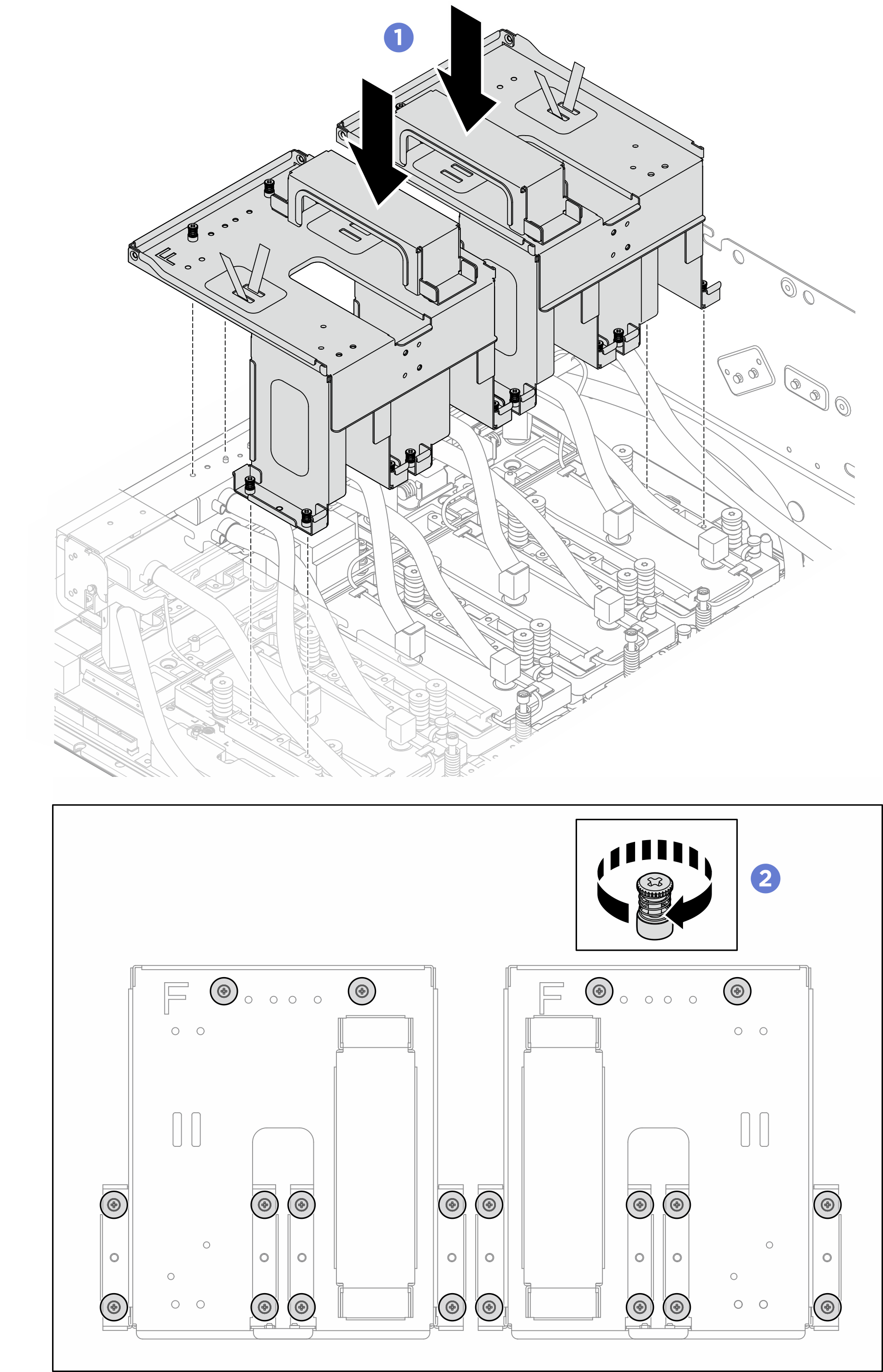 Installing the shipping brackets