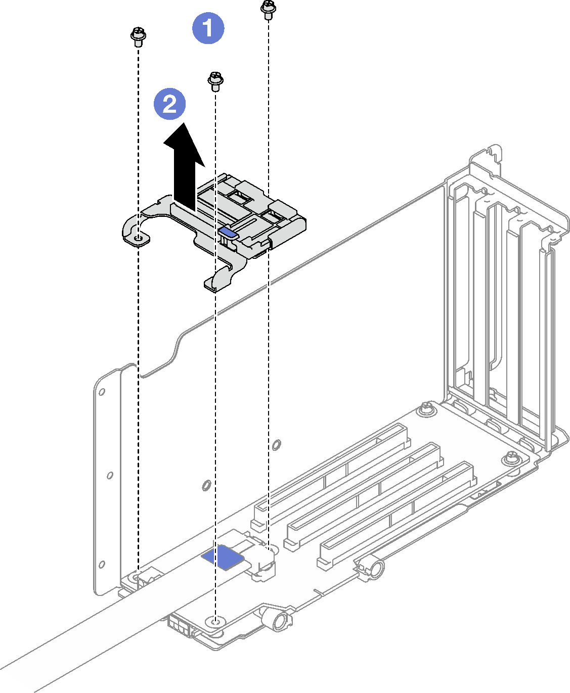 PCIe retainer removal