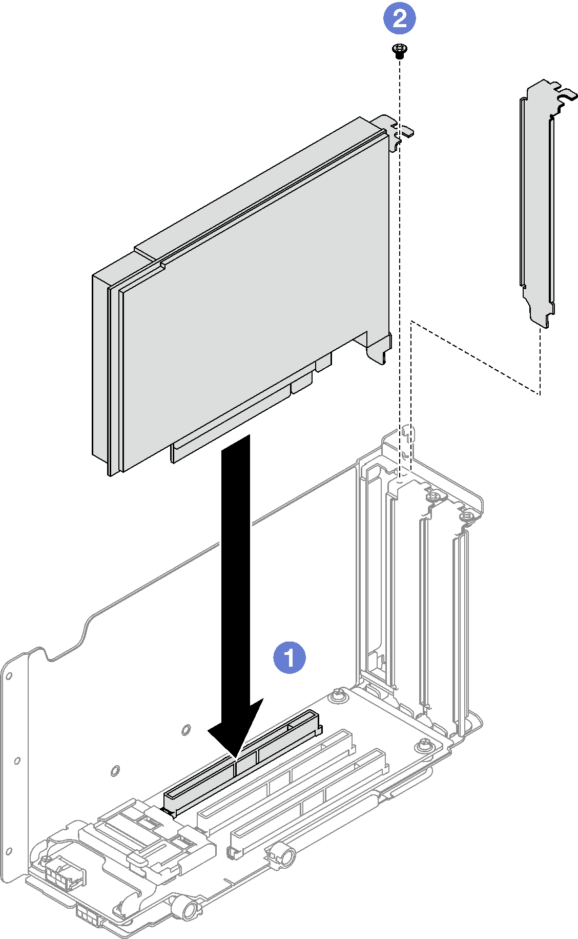 PCIe adapter installation