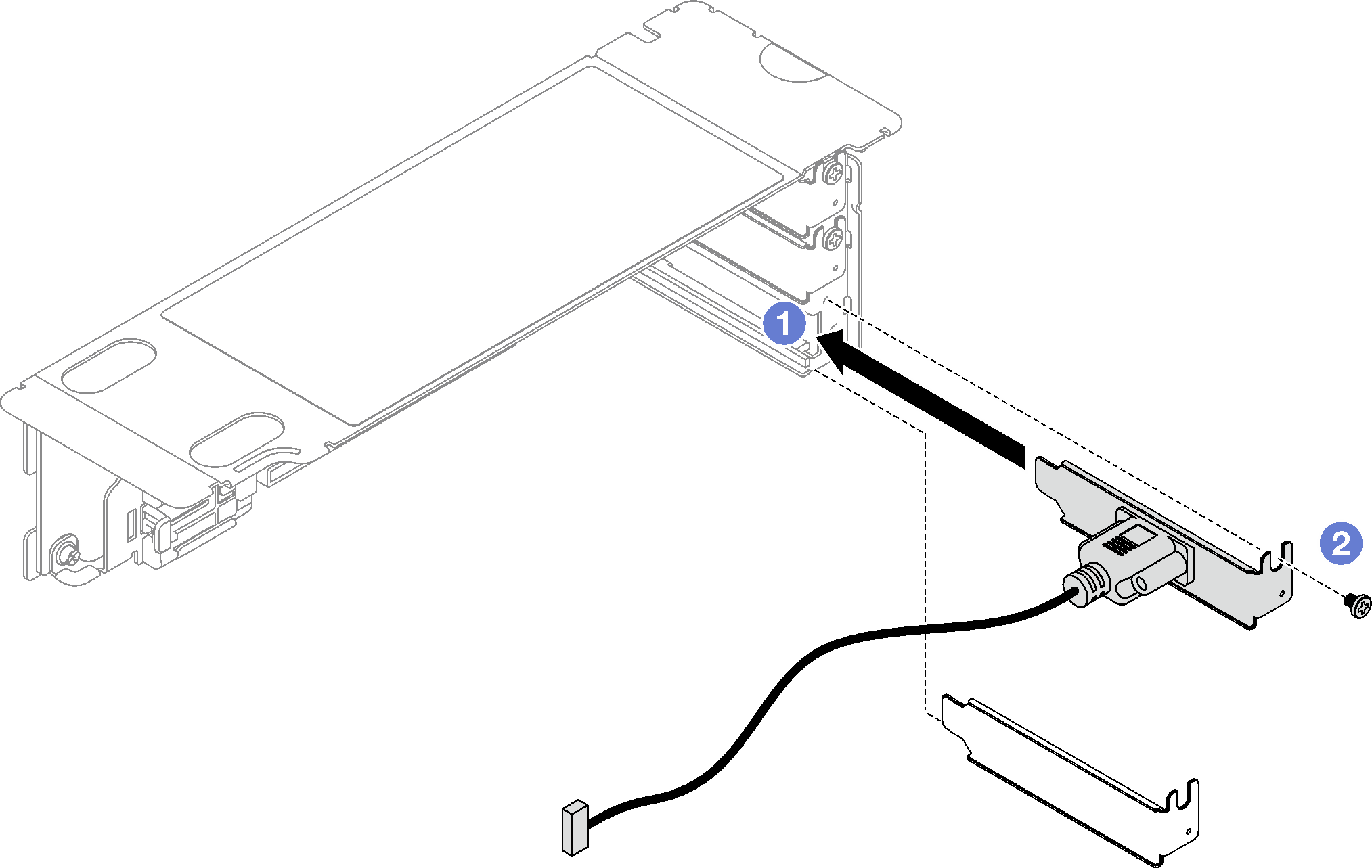 Serial port module installation