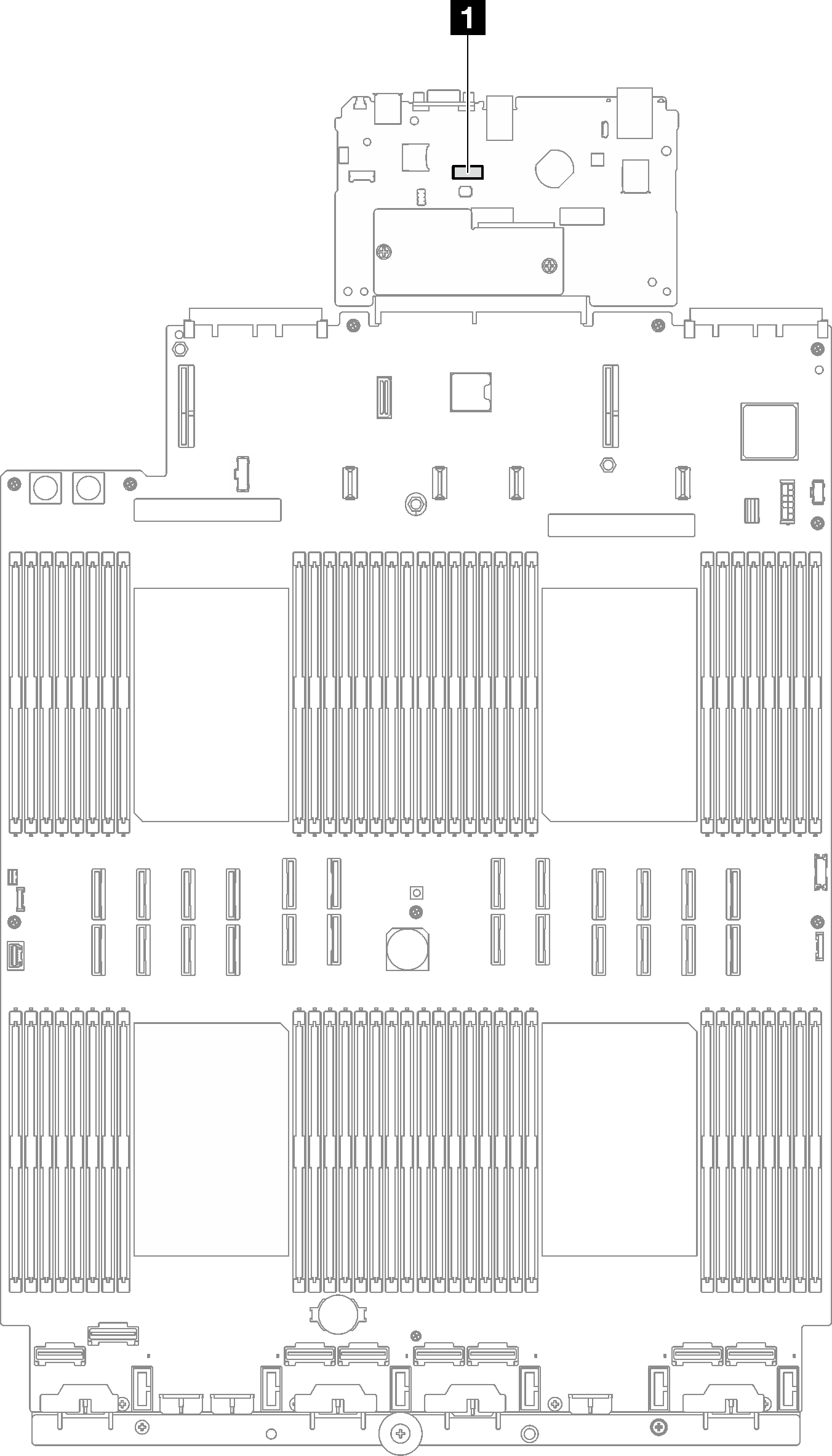 Serial port connector location