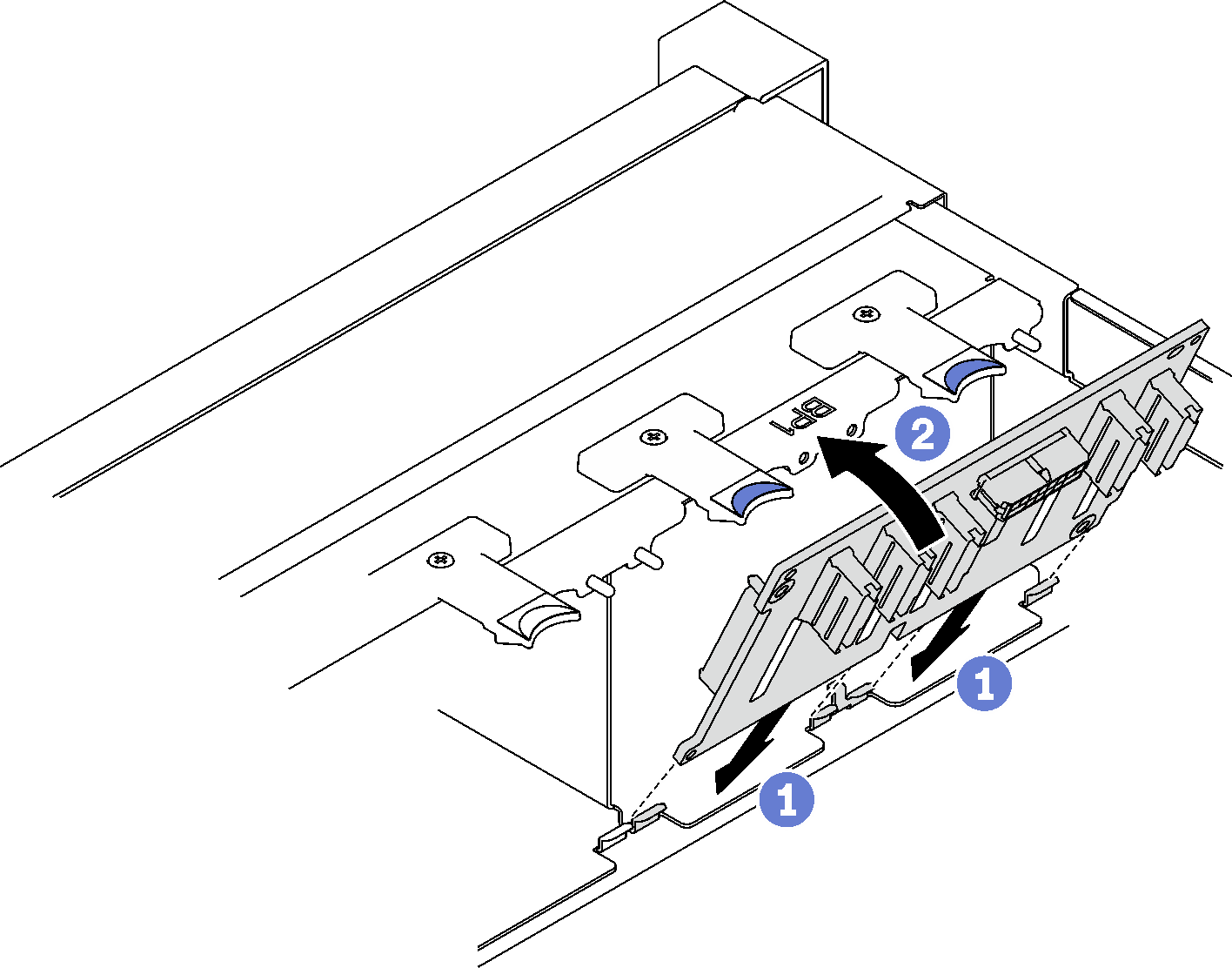 2.5-inch drive backplane installation