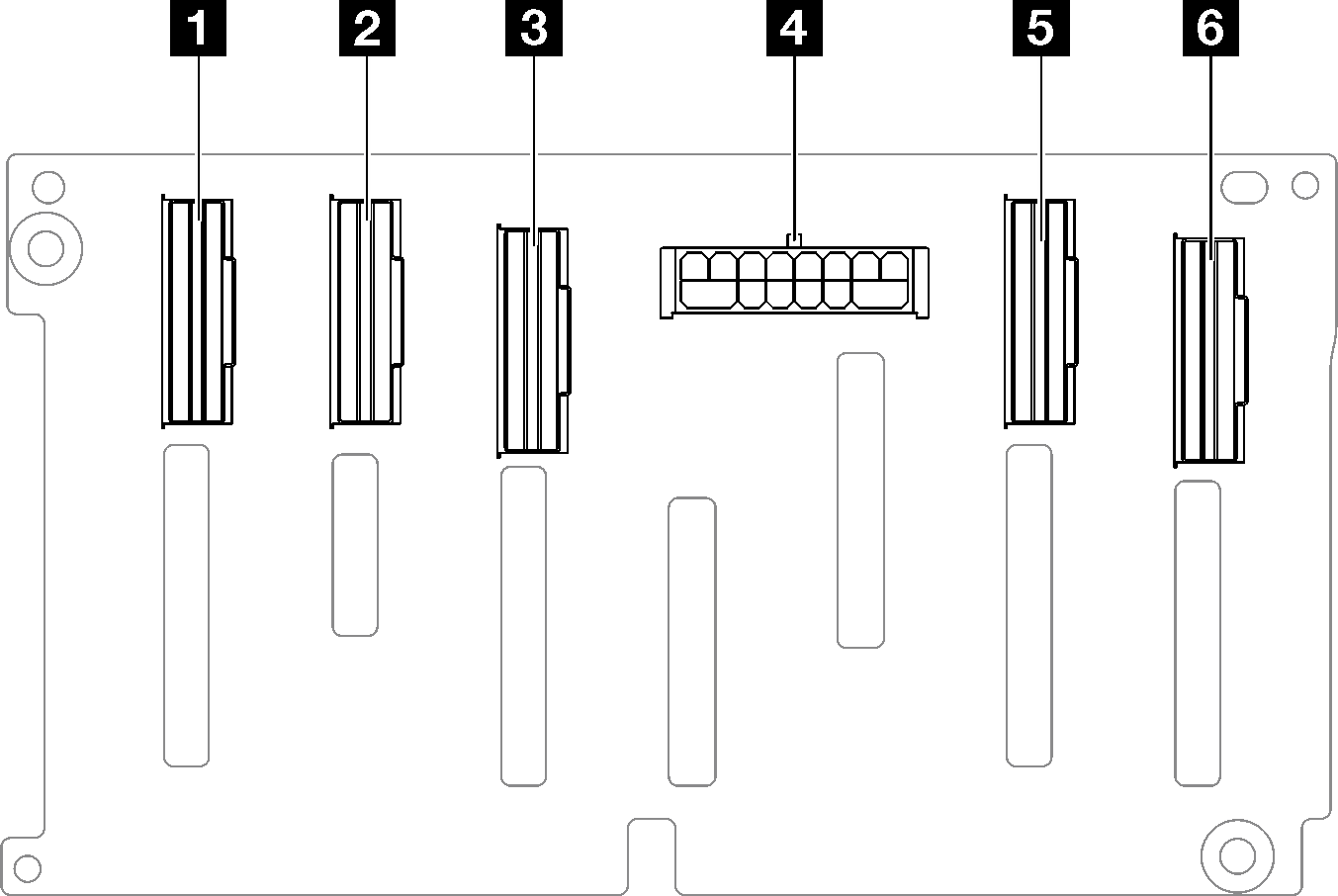 8x 2.5-inch SAS/SATA/NVMe backplane connectors