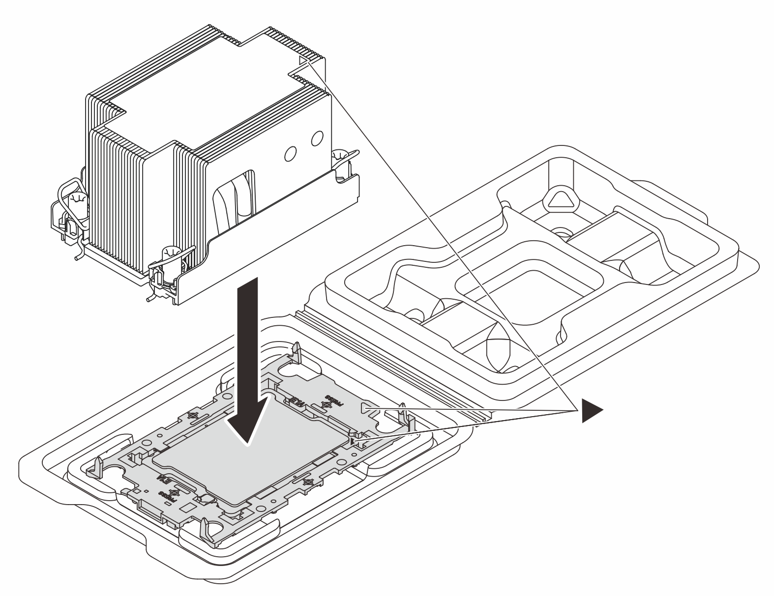 Assembling the PHM with processor in shipping tray