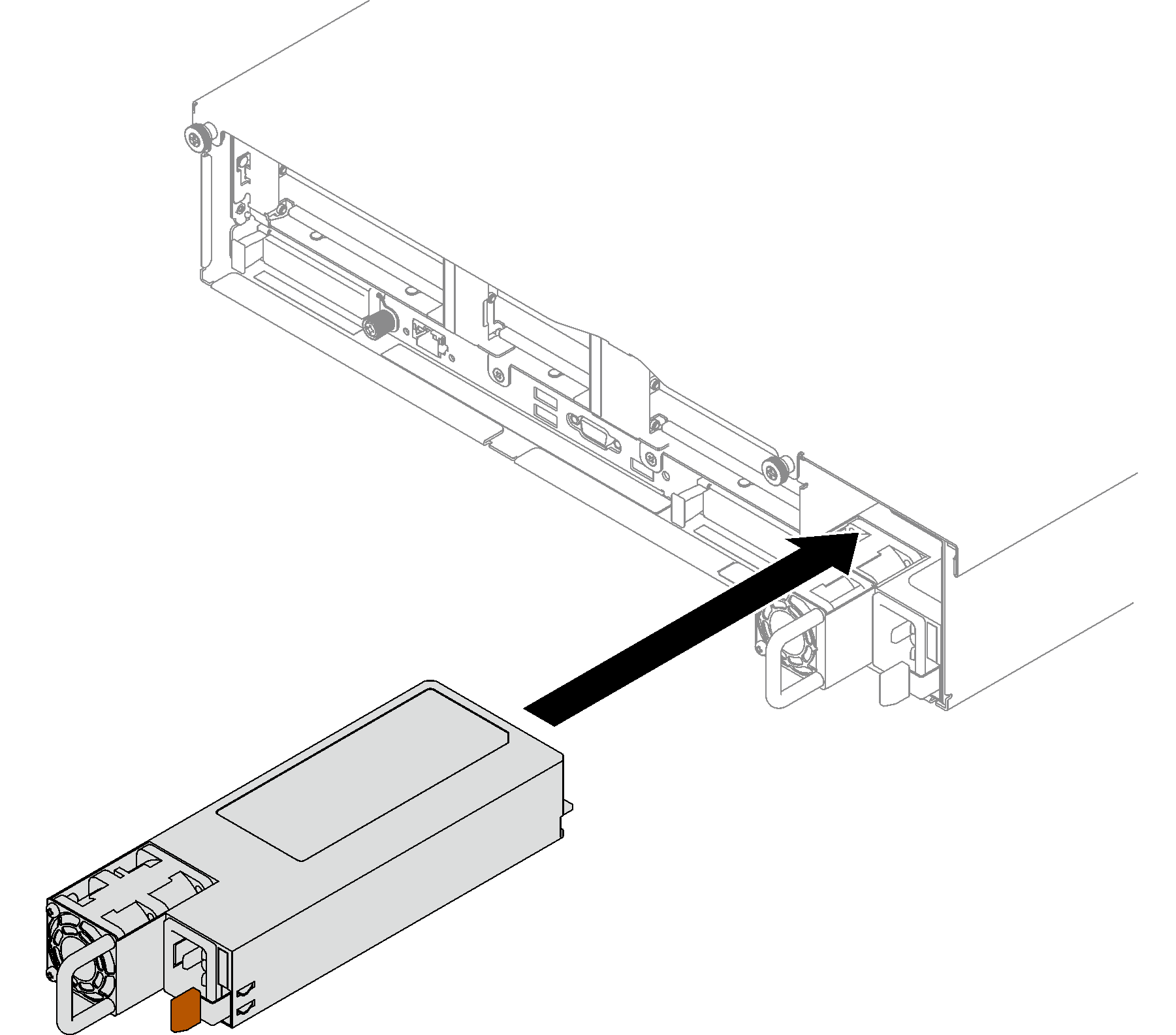 Power supply unit installation