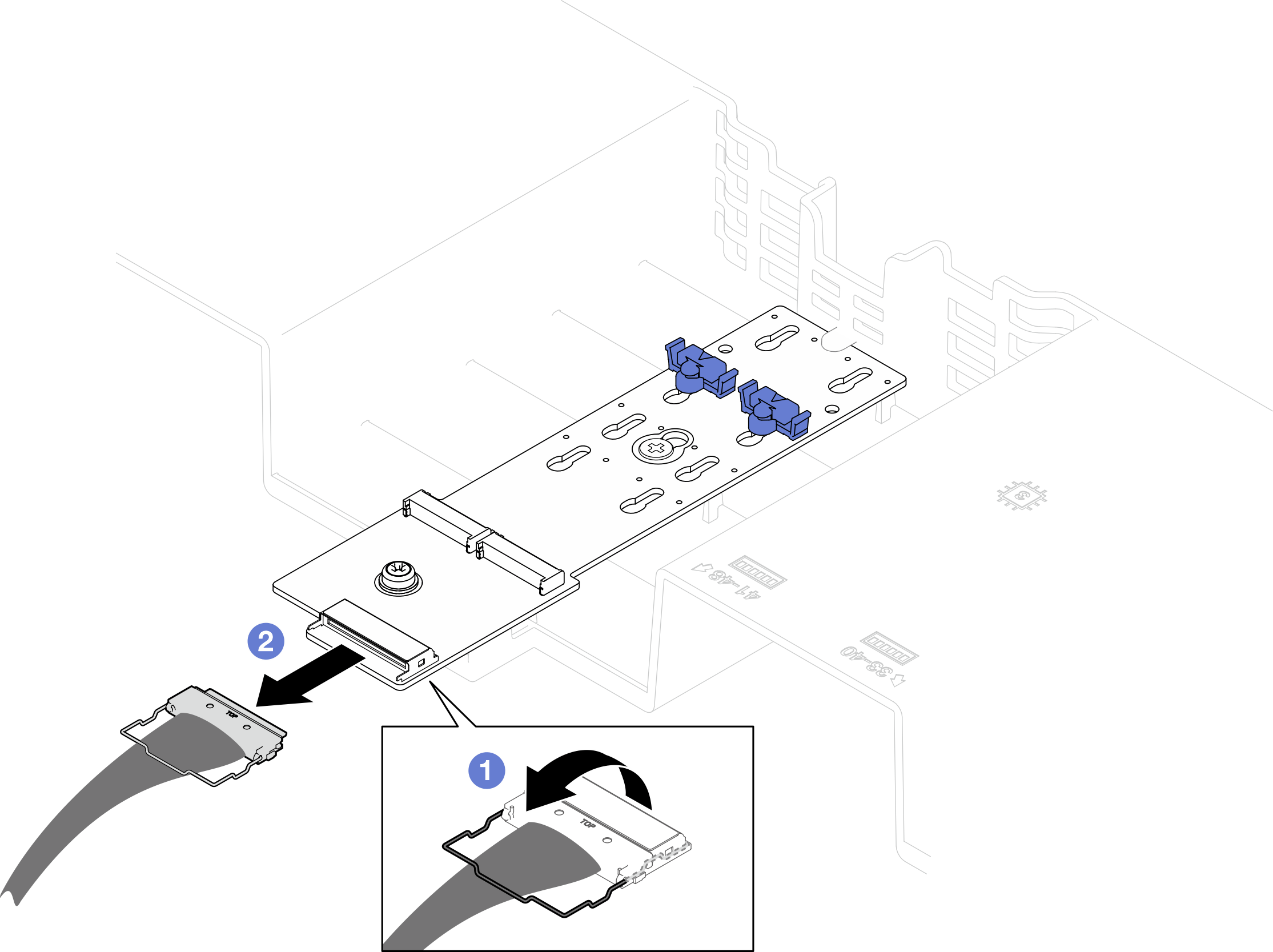 RAID SATA/NVMe M.2 backplane cable disconnection